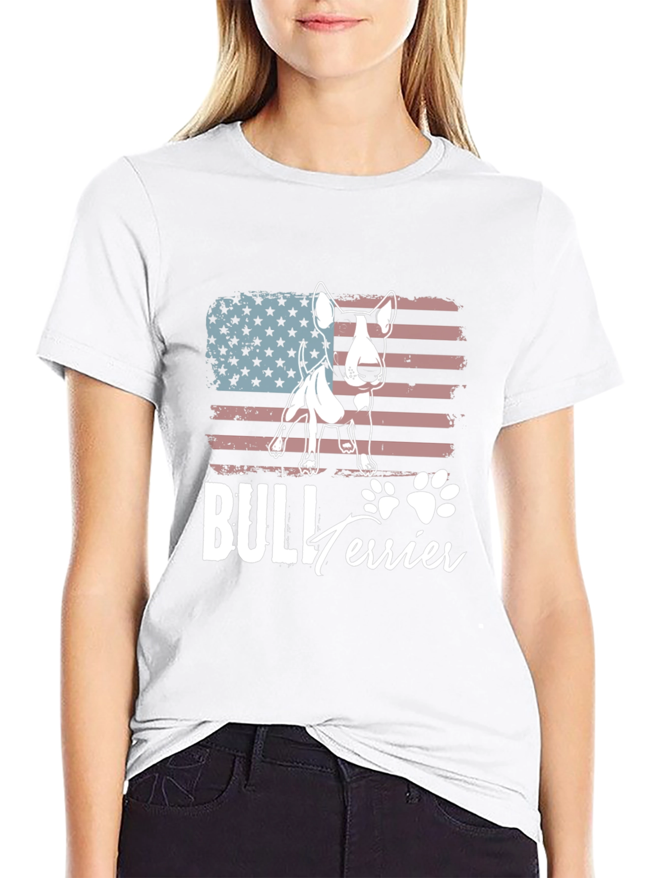 American Bull Terrier T-Shirt - Patriotic Dog Tee