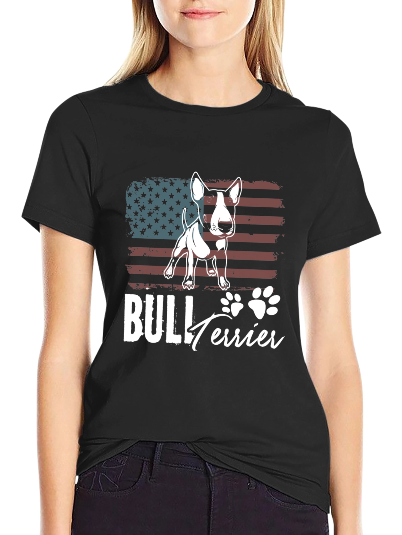American Bull Terrier T-Shirt - Patriotic Dog Tee