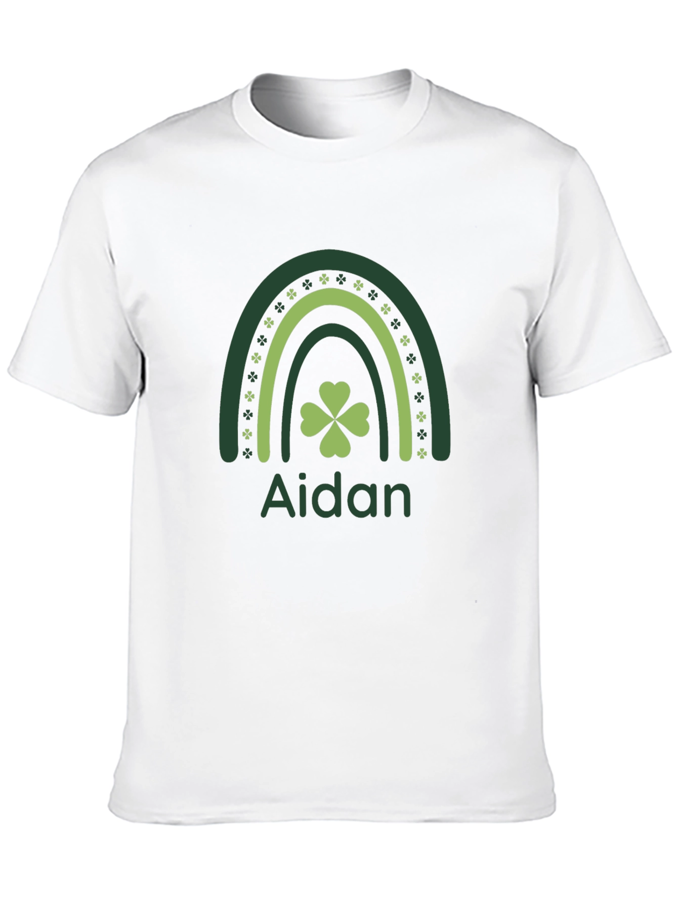 Aidan St. Patricks Day Rainbow Shamrock T-Shirt
