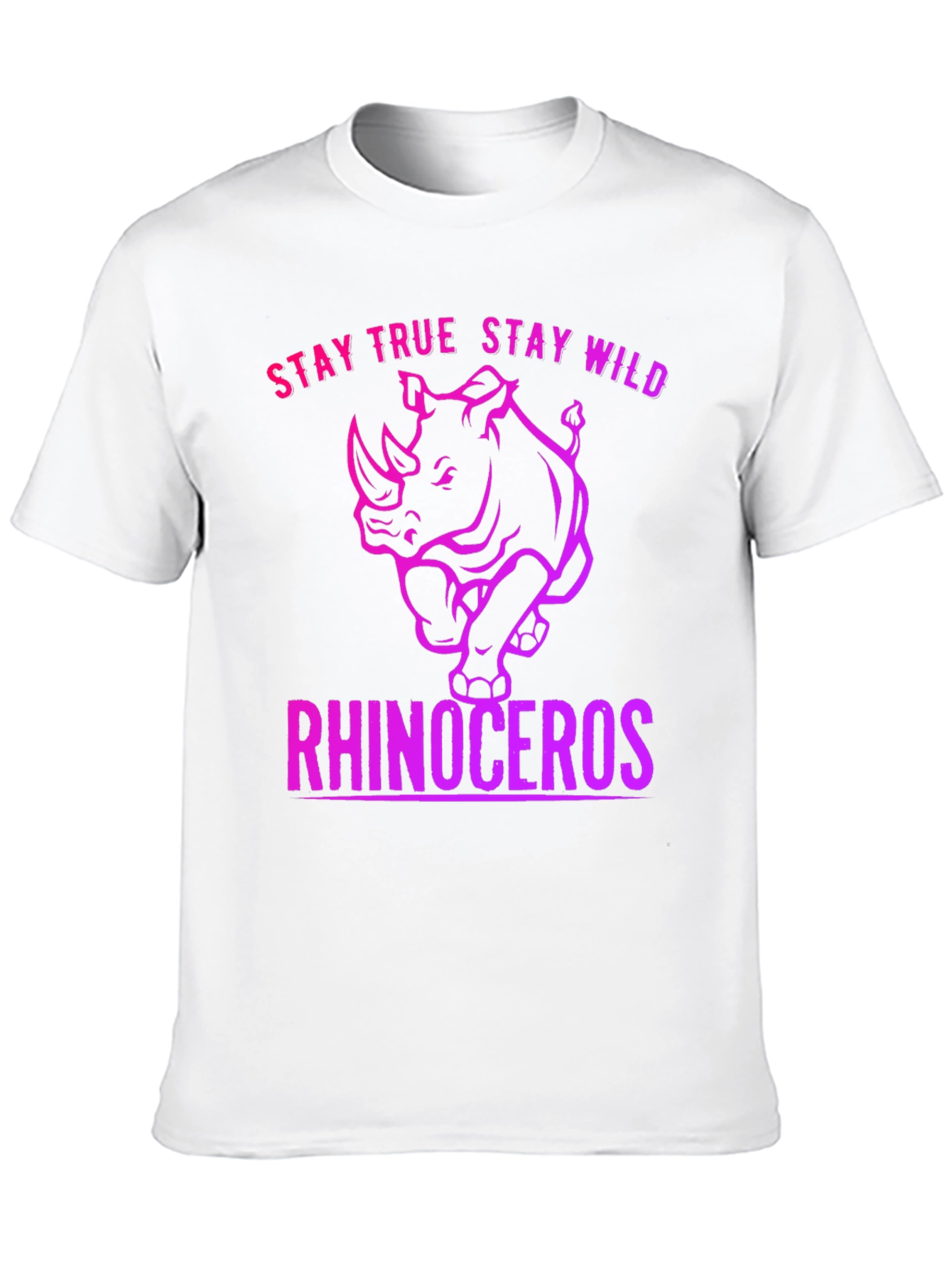 Stay True Stay Wild Rhinoceros T-Shirt