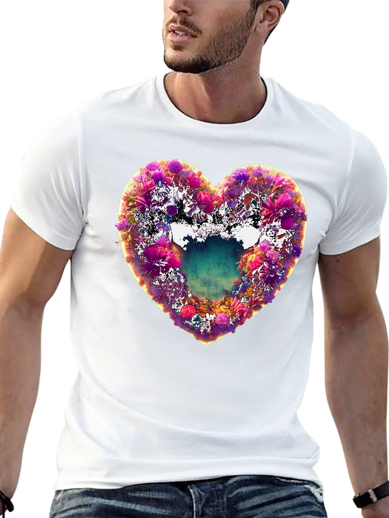 Floral Heart Graphic Tee