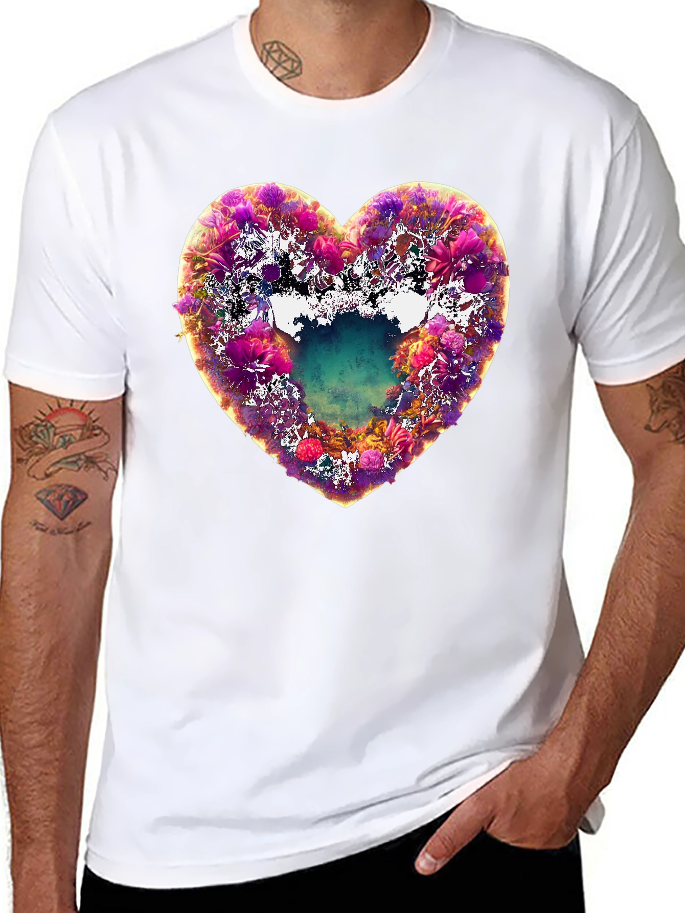 Floral Heart Graphic Tee