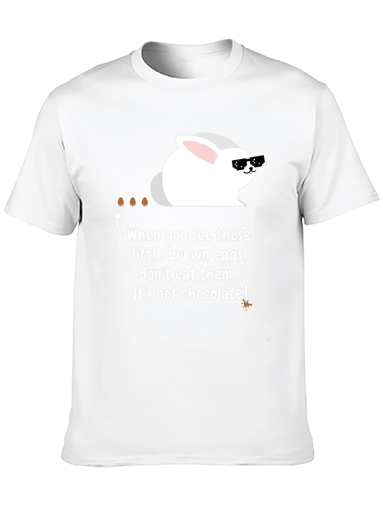 Funny Easter Bunny T-Shirt - Chocolate Egg Warning