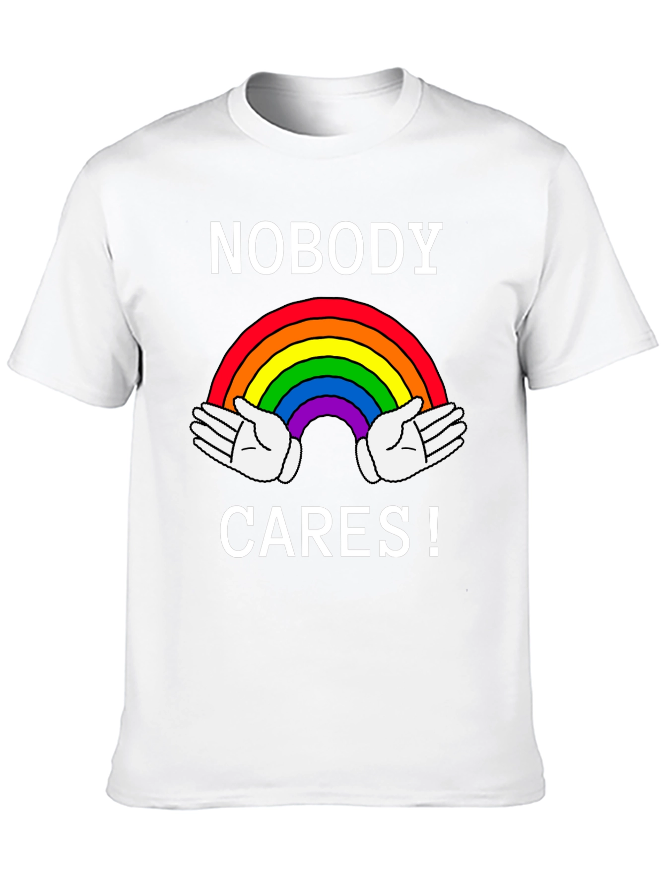 Nobody Cares Rainbow Graphic Tee