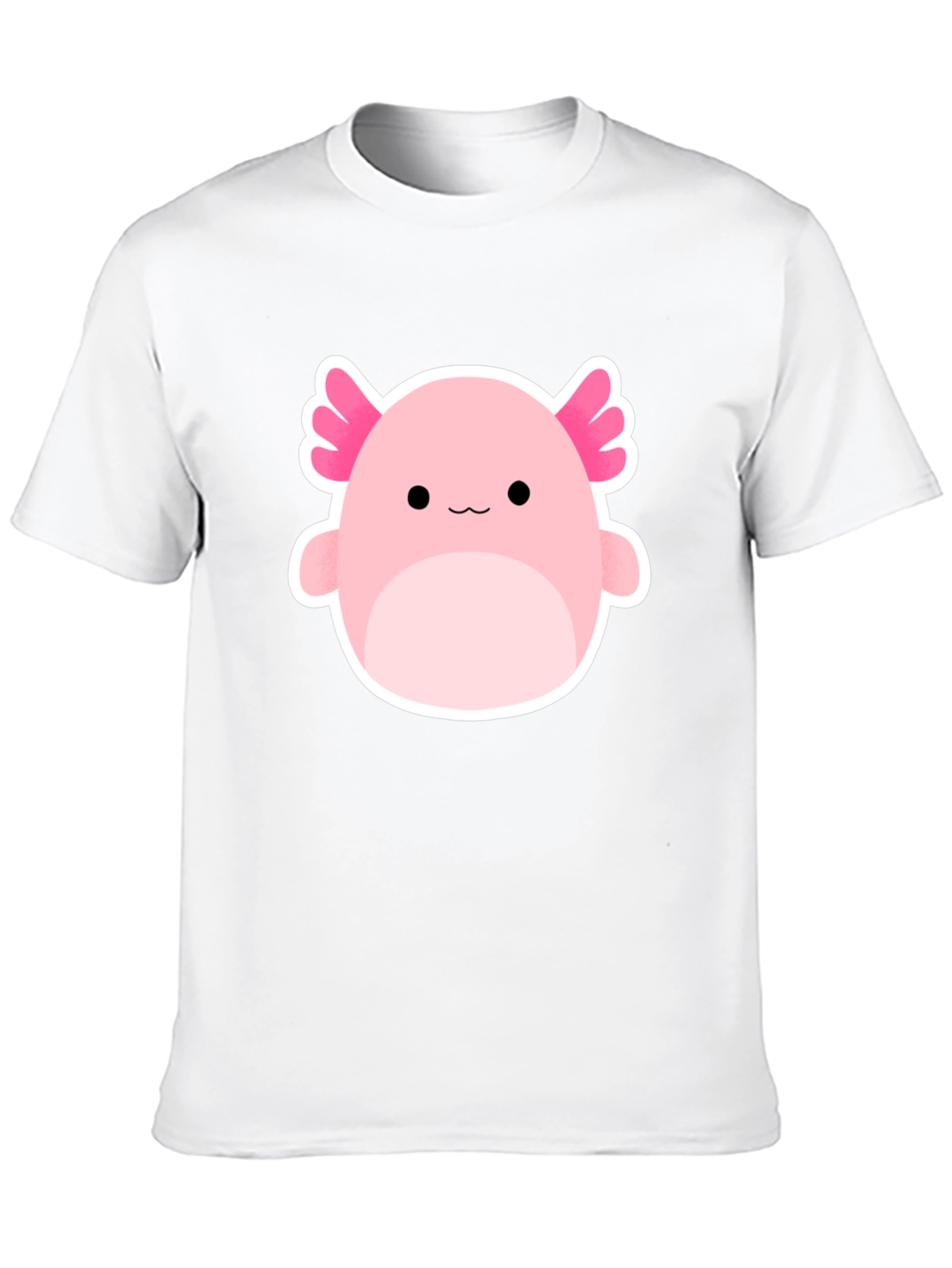 Axolotl Squishmallow Graphic Tee - Black Cotton Blend