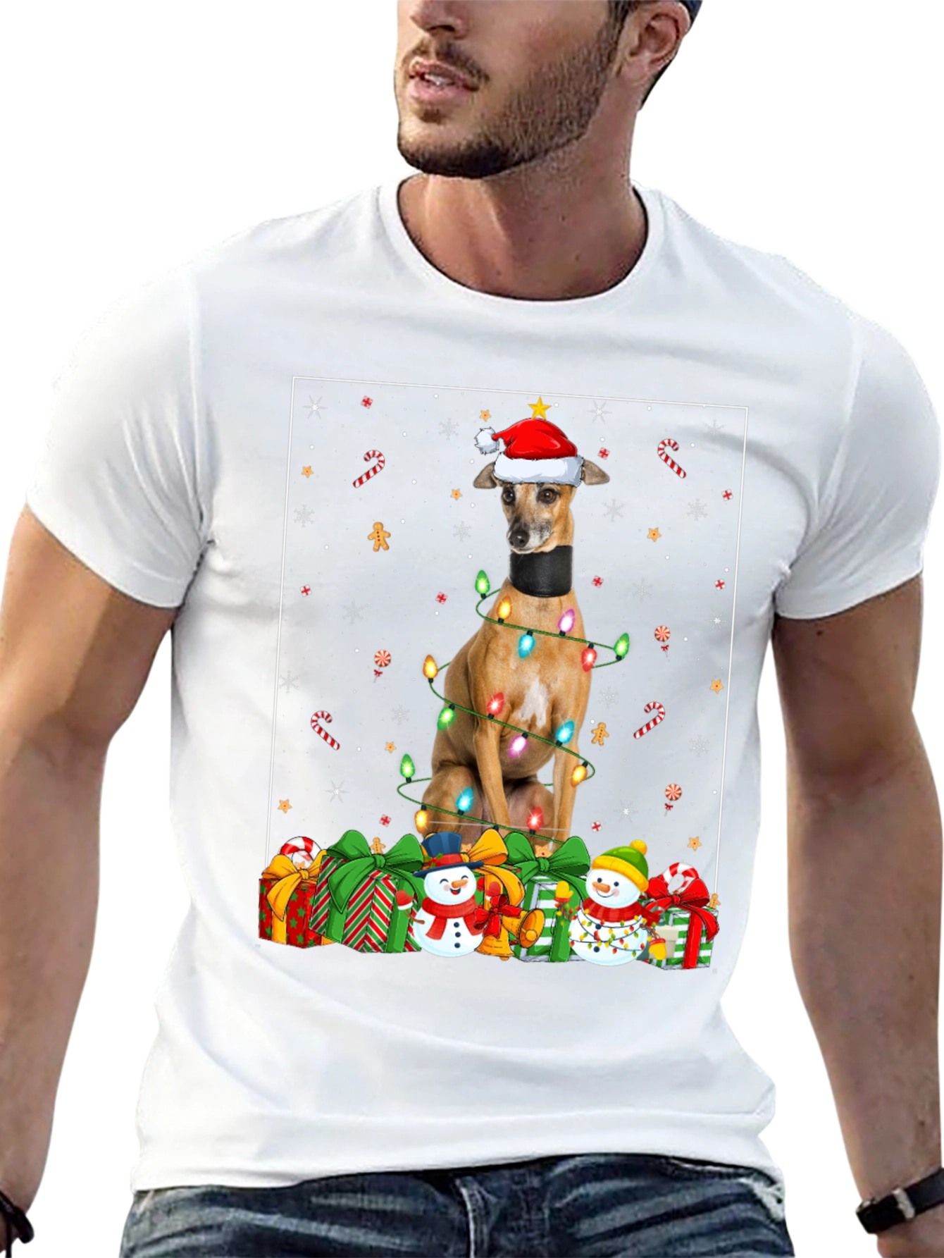 Festive Dog Christmas T-Shirt