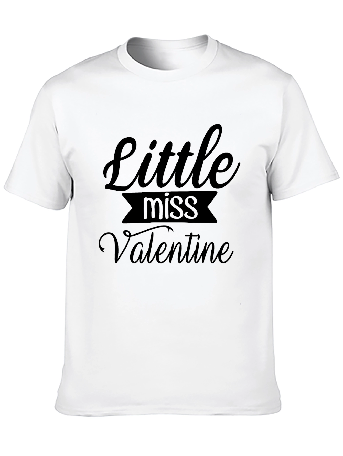Little Miss Valentine Graphic Black T-Shirt