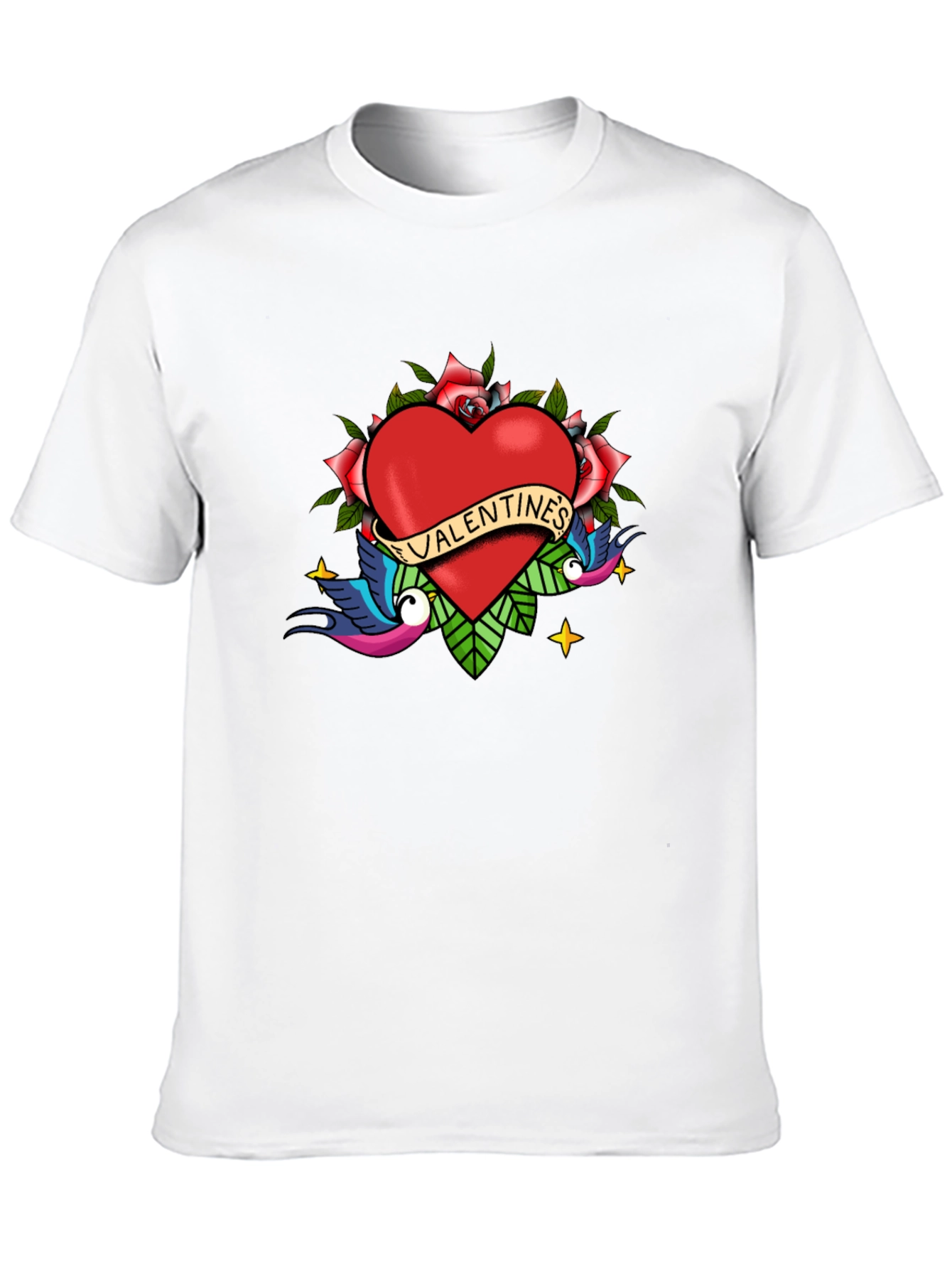 Valentines Day Tattoo Style Graphic Tee