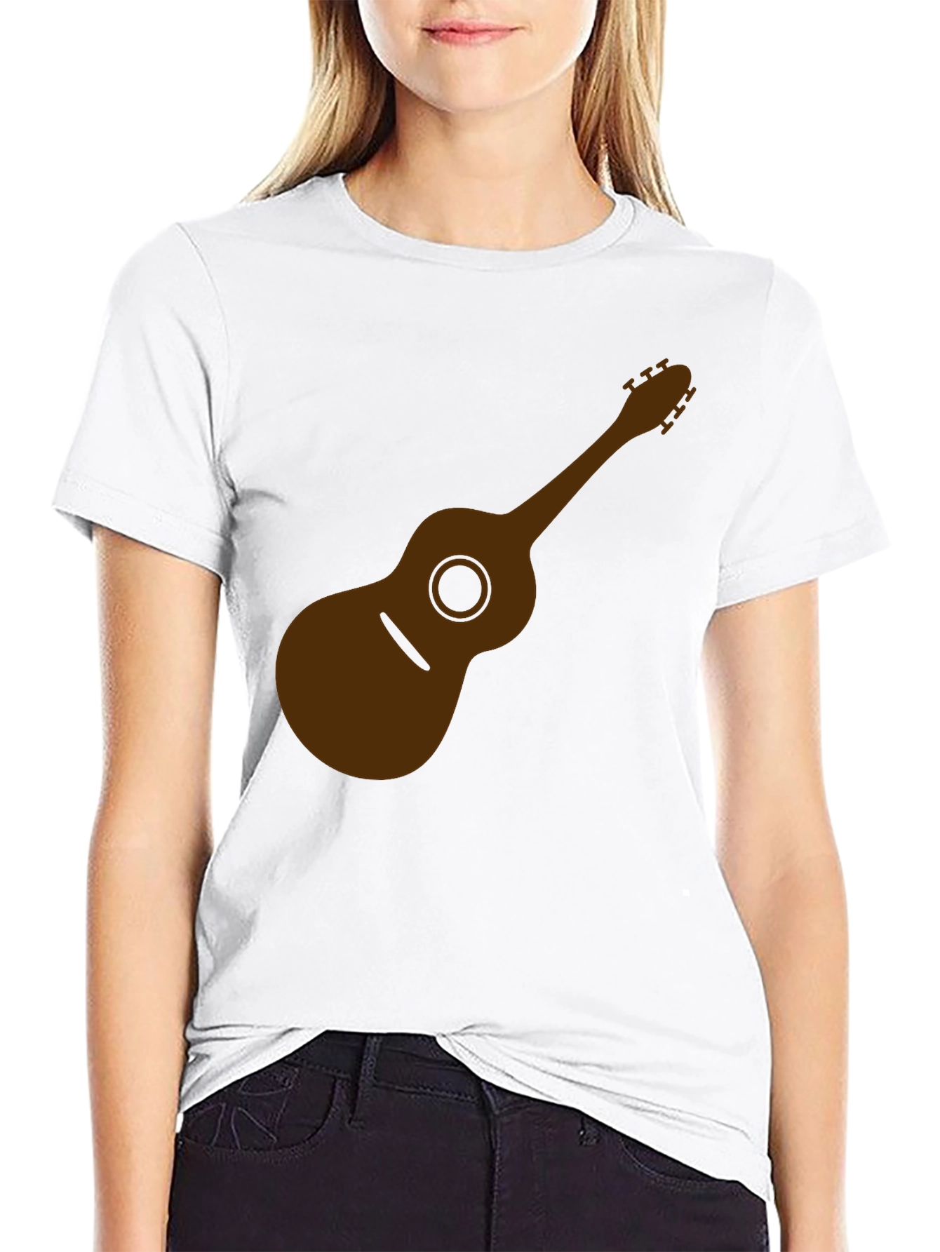 Acoustic Guitar Graphic Tee - Soft Cotton Comfort