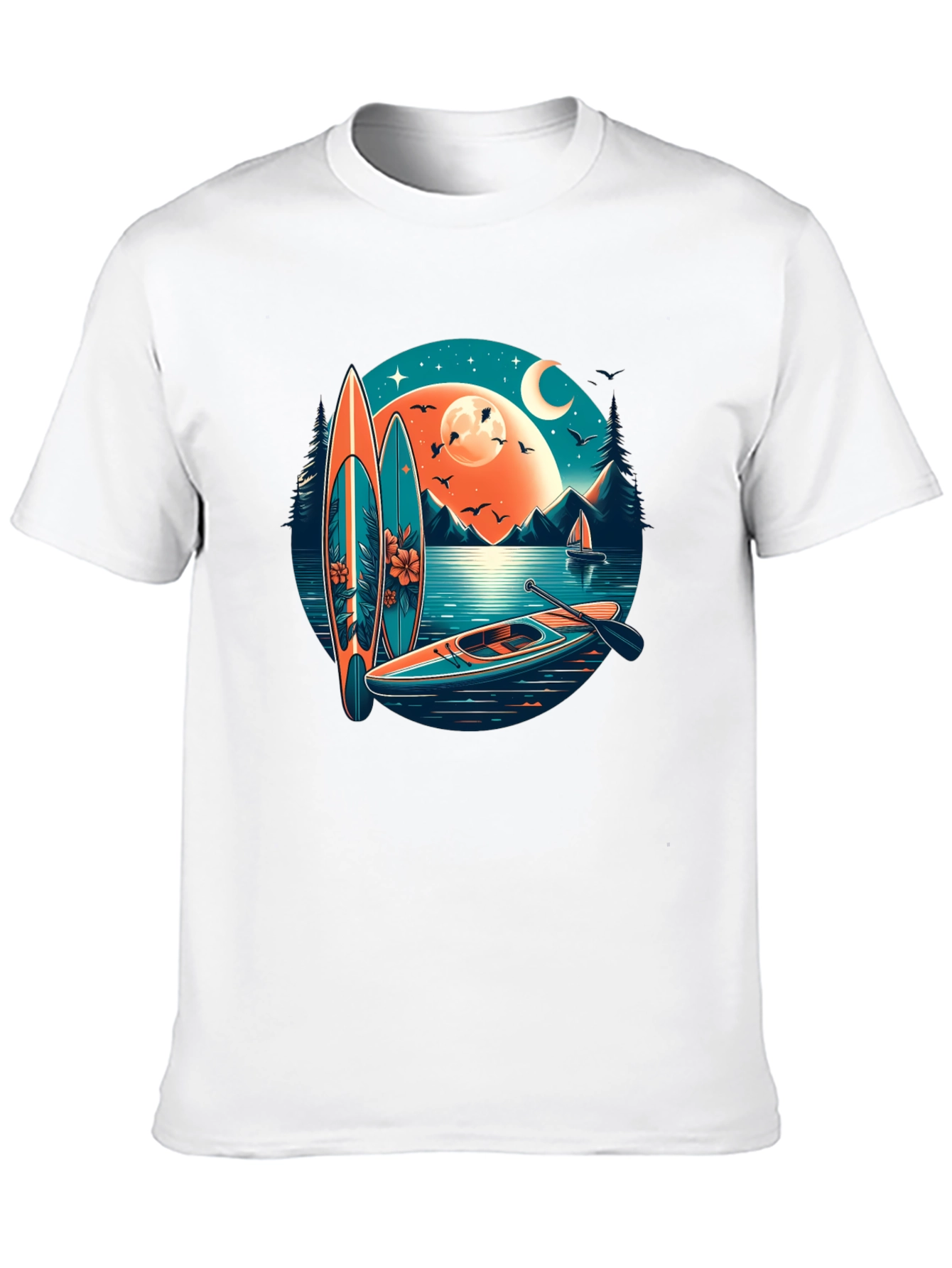 Tropical Kayak Adventure Graphic Tee