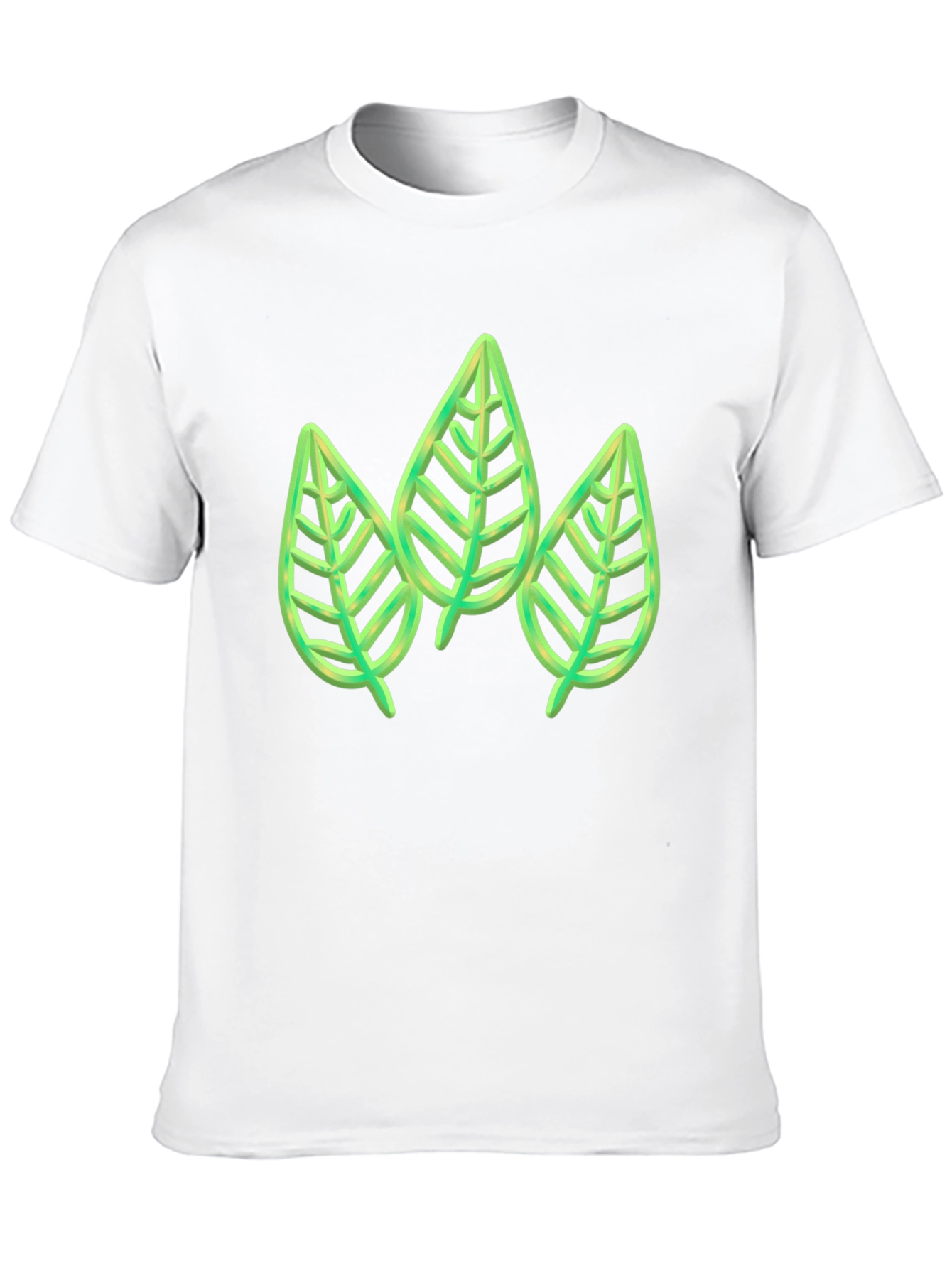 Green Leaf Trio Graphic Tee - Stylish & Unique