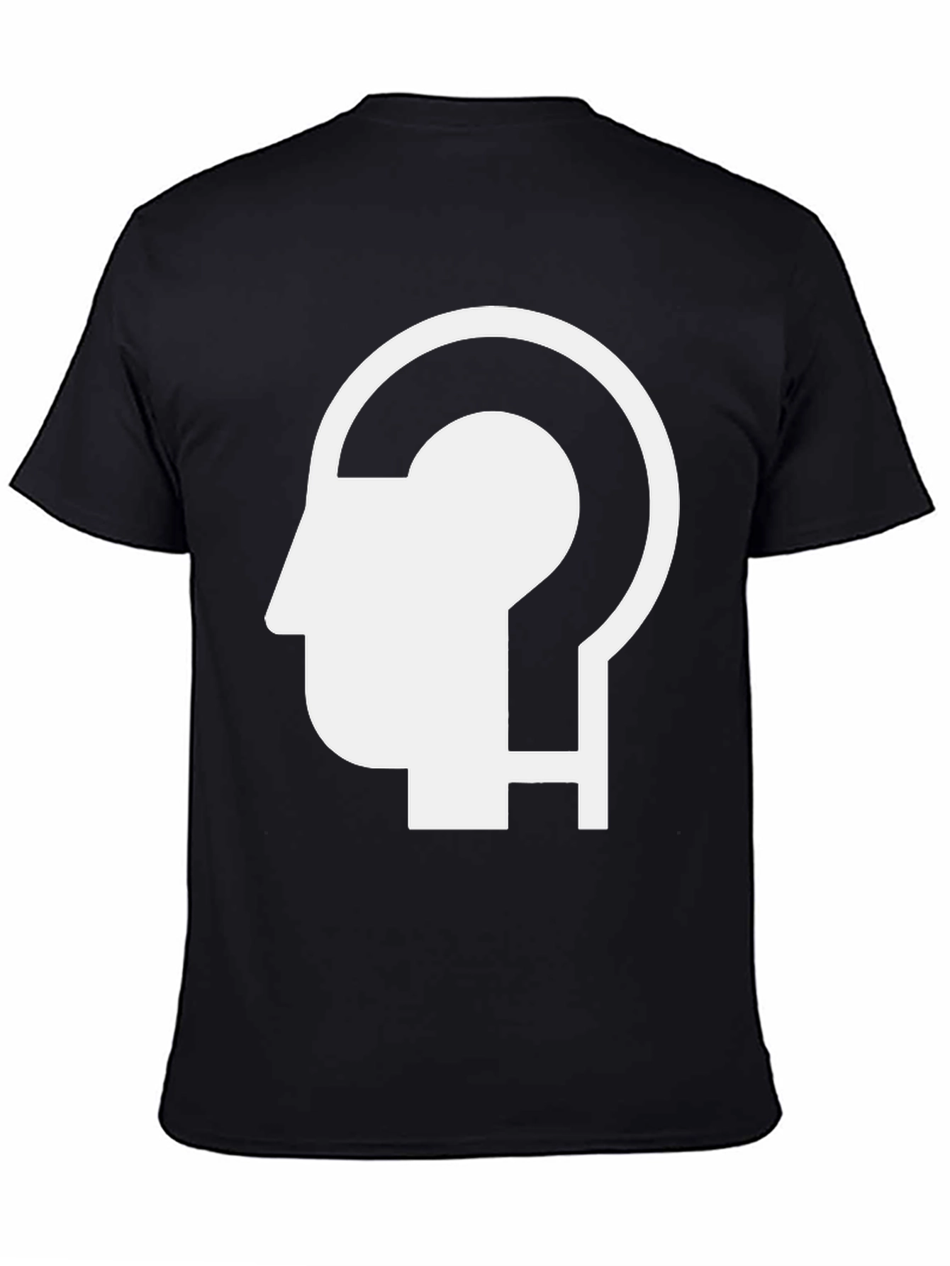 Abstract Question Mark Head Graphic T-Shirt