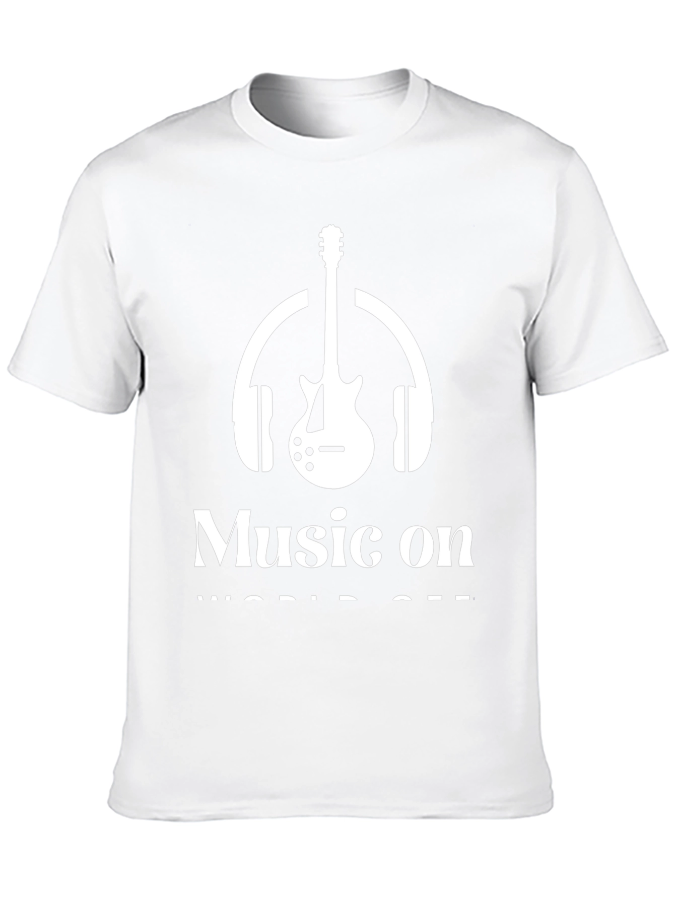 Music On World Off Graphic Tee - Black