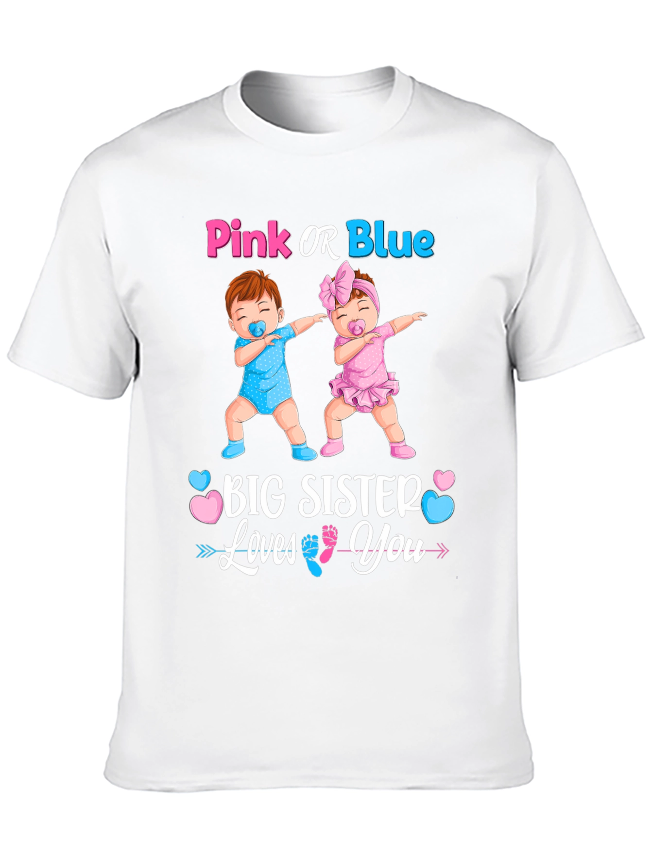 Pink or Blue Big Sister T-Shirt