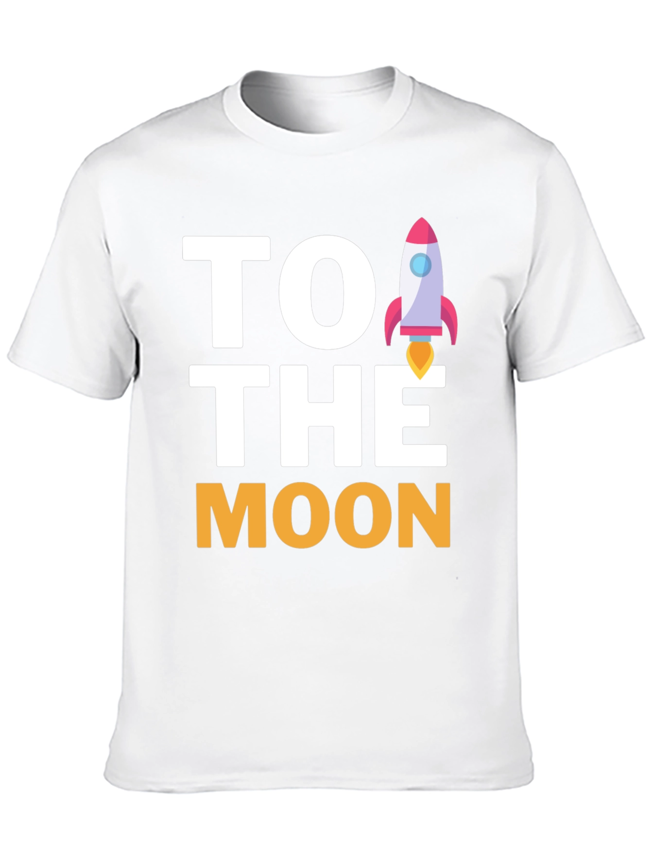 To The Moon Rocket Graphic Tee - Black