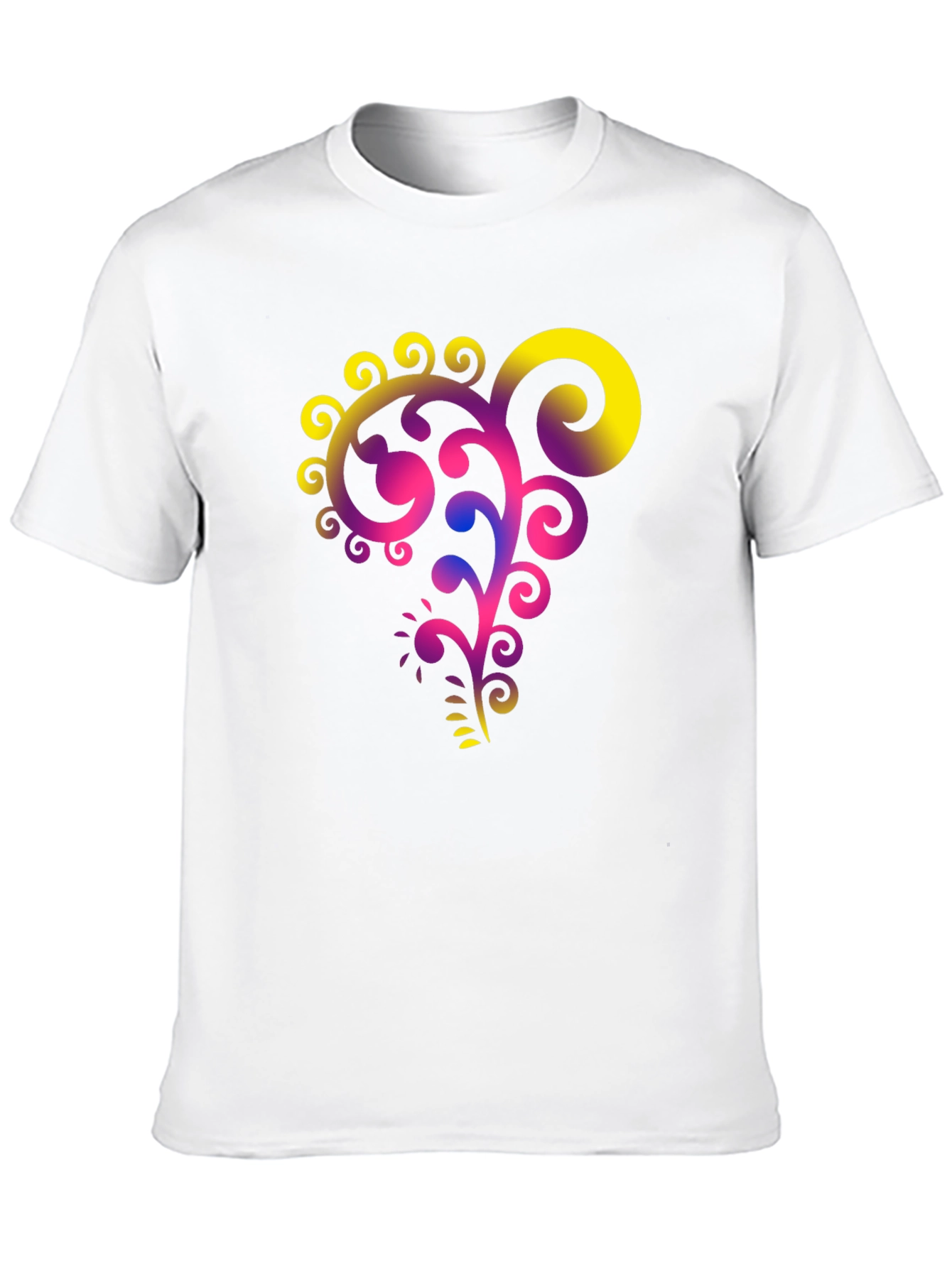 Floral Swirl Graphic Black T-Shirt