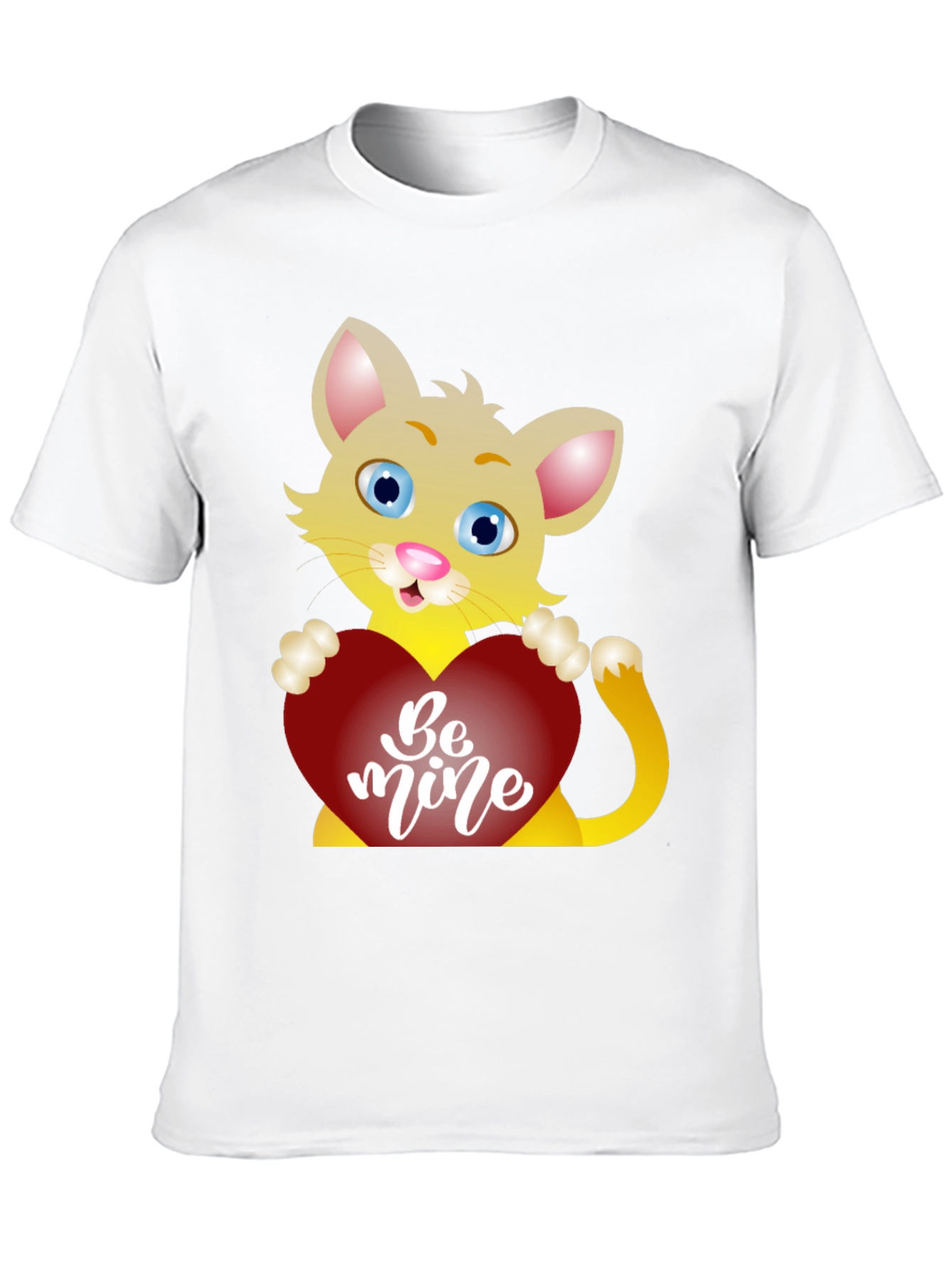 Cute Cat Be Mine Valentines Day T-Shirt