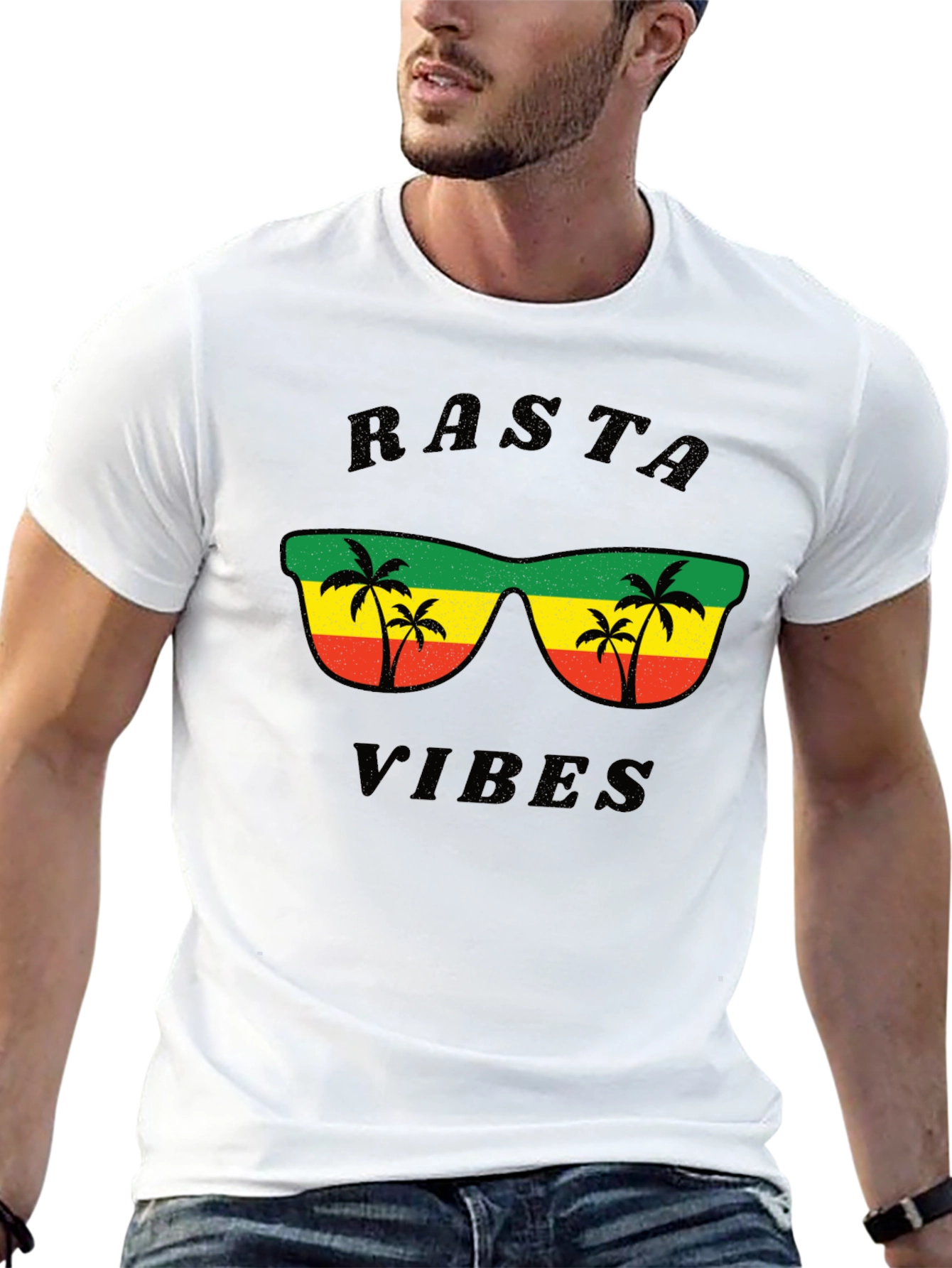 Rasta Vibes T-Shirt - Reggae Style Graphic Tee