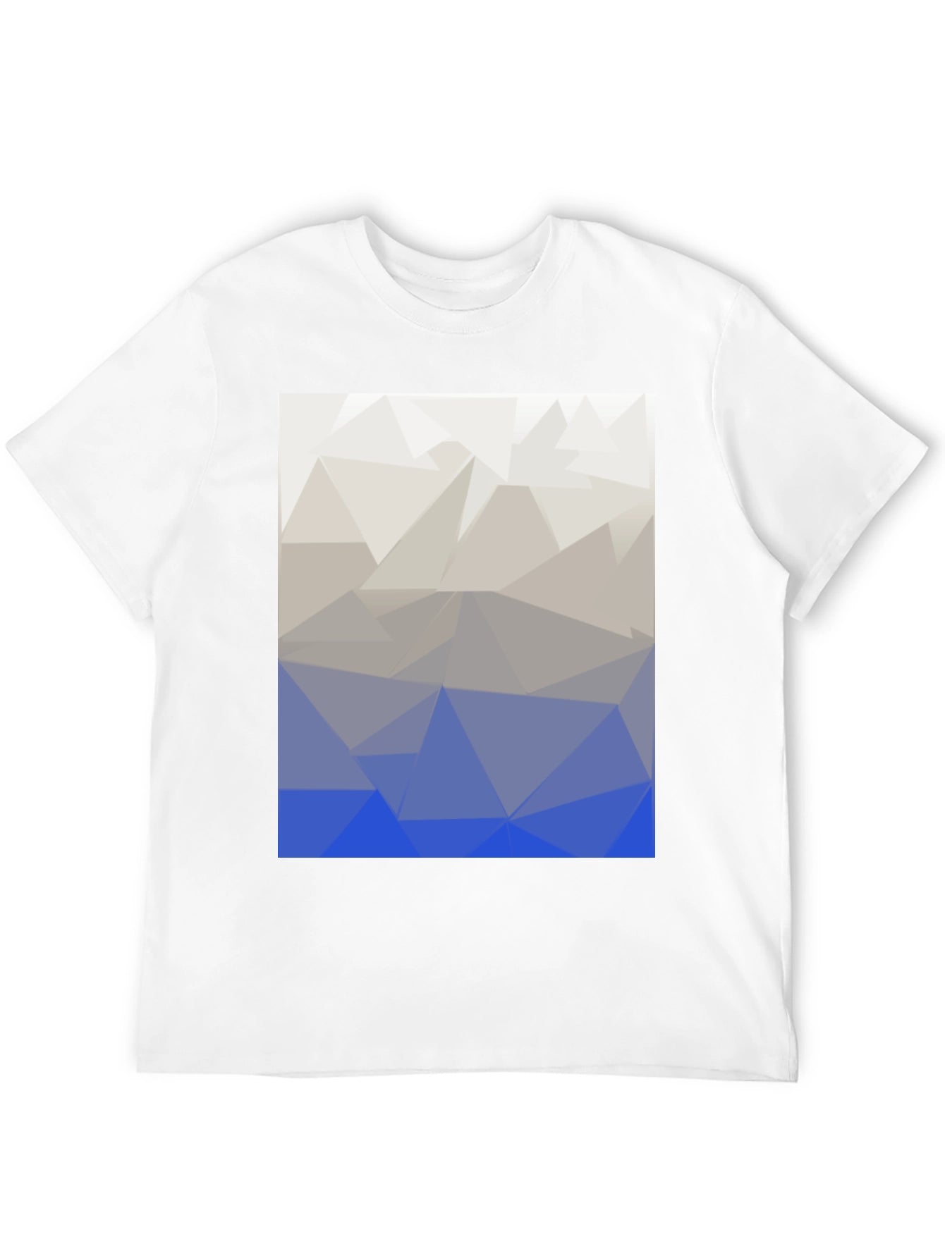 Abstract Geometric Triangle Print T-Shirt - Black