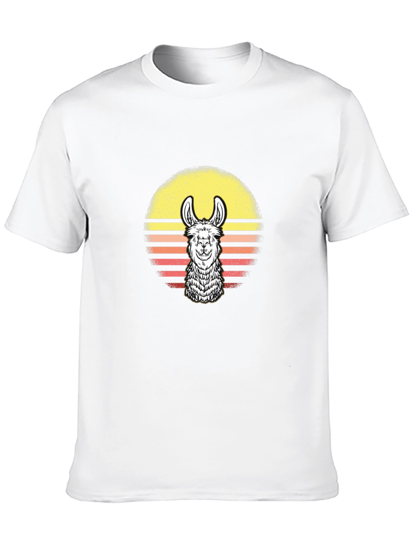 Retro Llama Sunset Graphic Tee