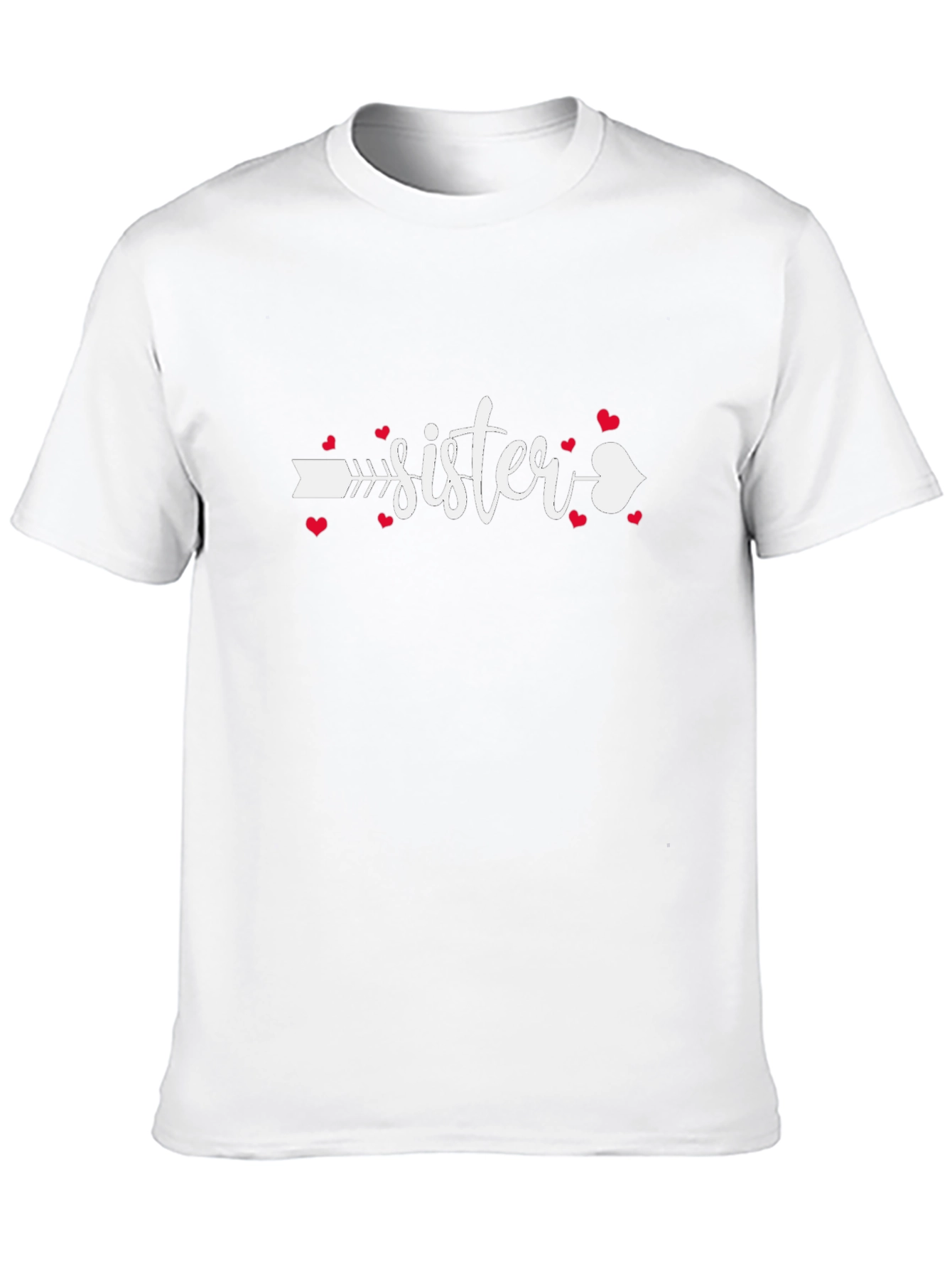 Sister Arrow Heart Graphic Tee - Black T-Shirt