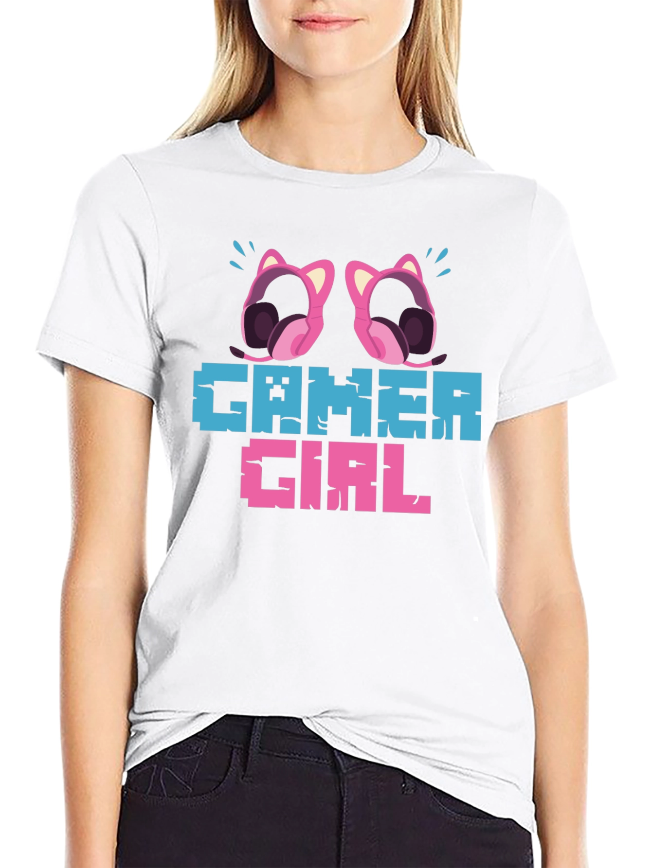 Gamer Girl Pixel Art Graphic Tee