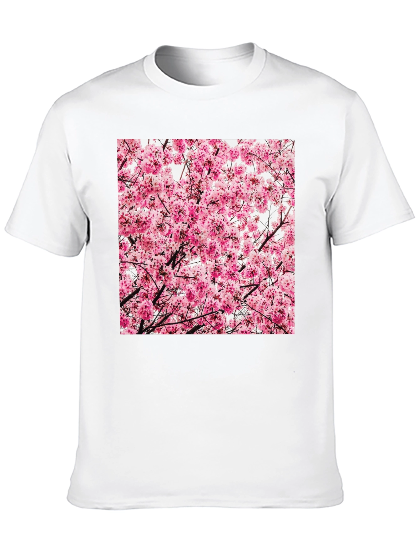Floral Print T-Shirt - Cherry Blossom Design
