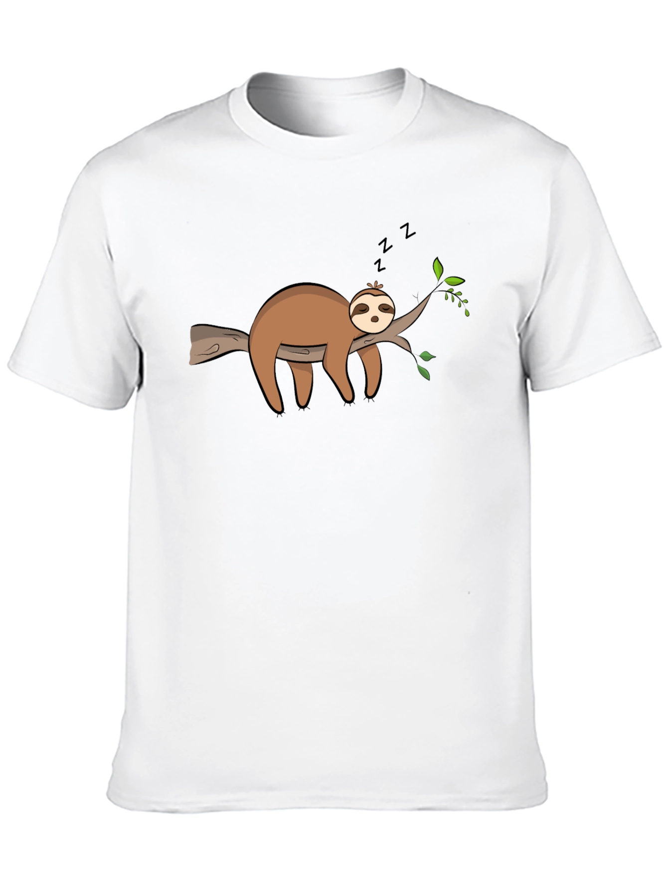 Cute Sleeping Sloth On Branch Graphic T-Shirt