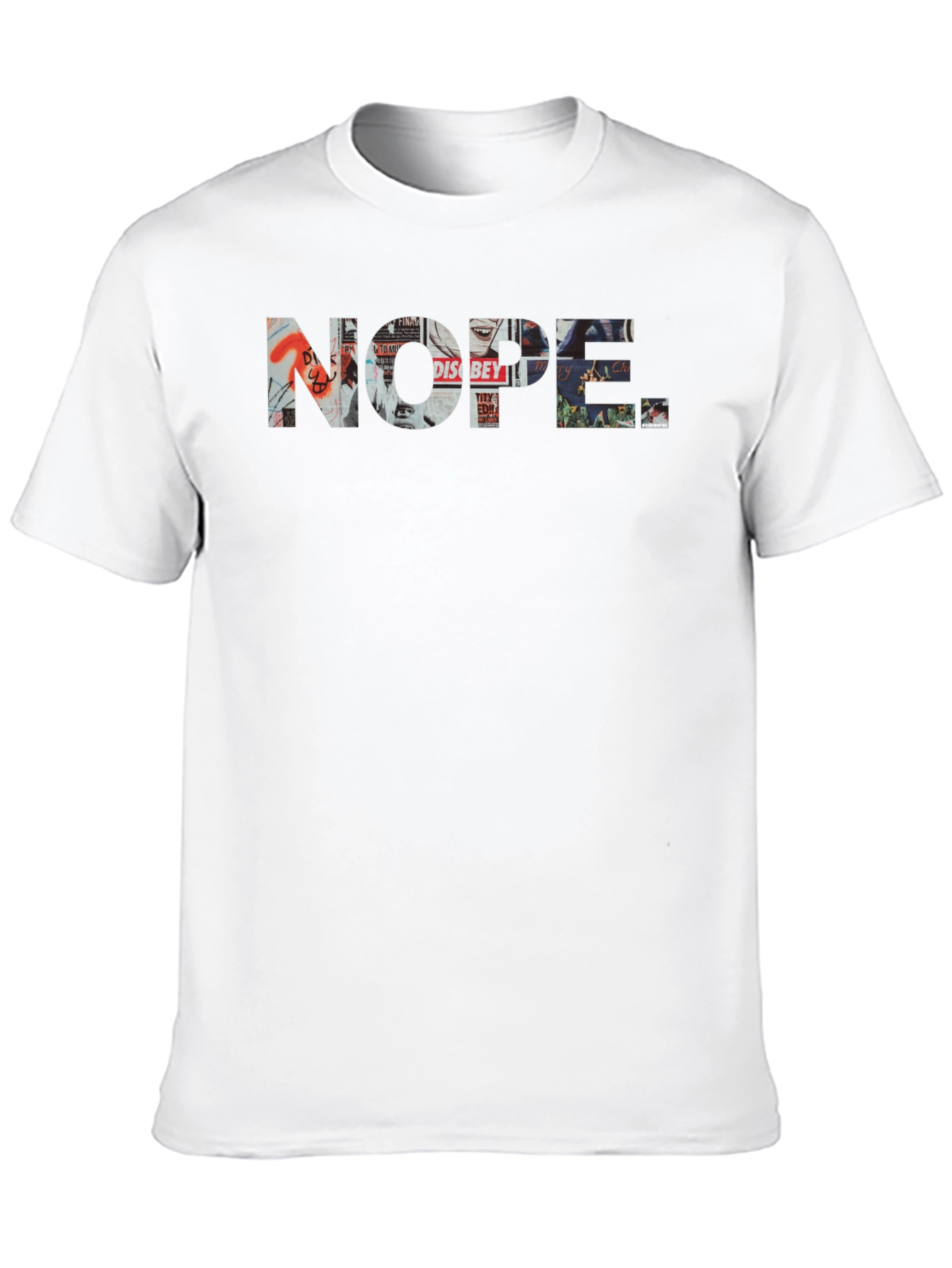 NOPE Graphic Print Crew Neck T-Shirt