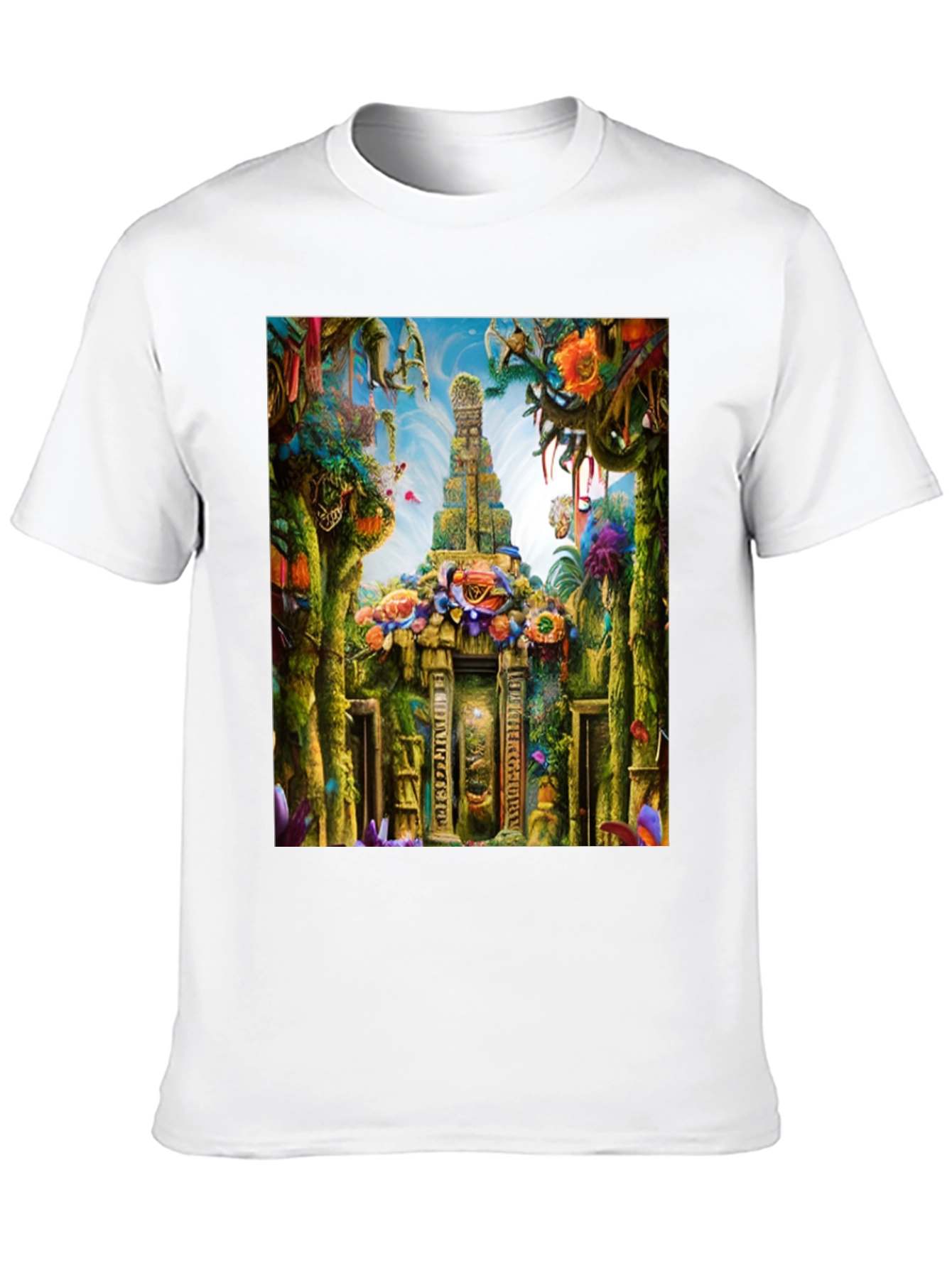 Mystical Temple Graphic Tee - Black