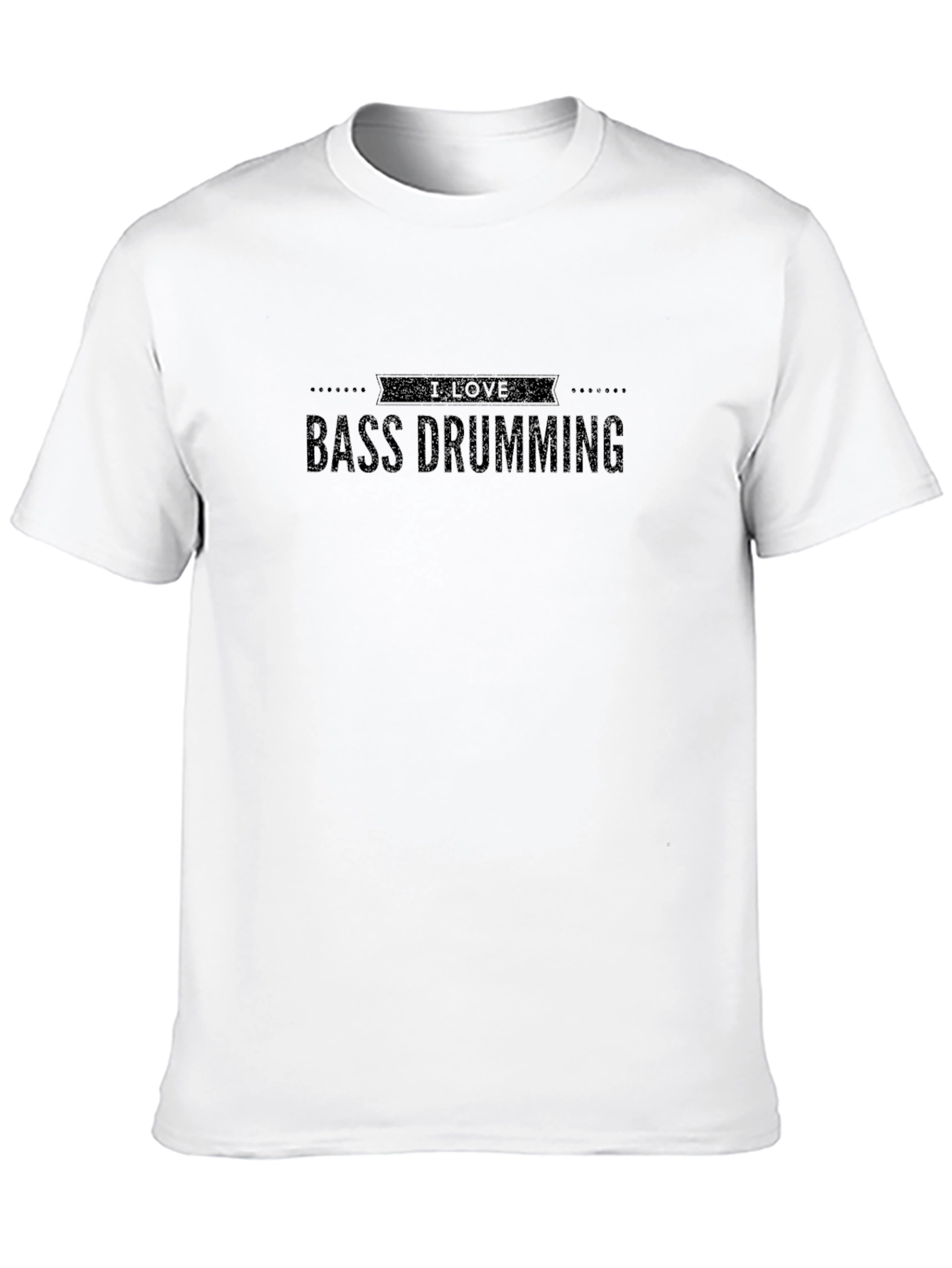 I Love Bass Drumming Black T-Shirt