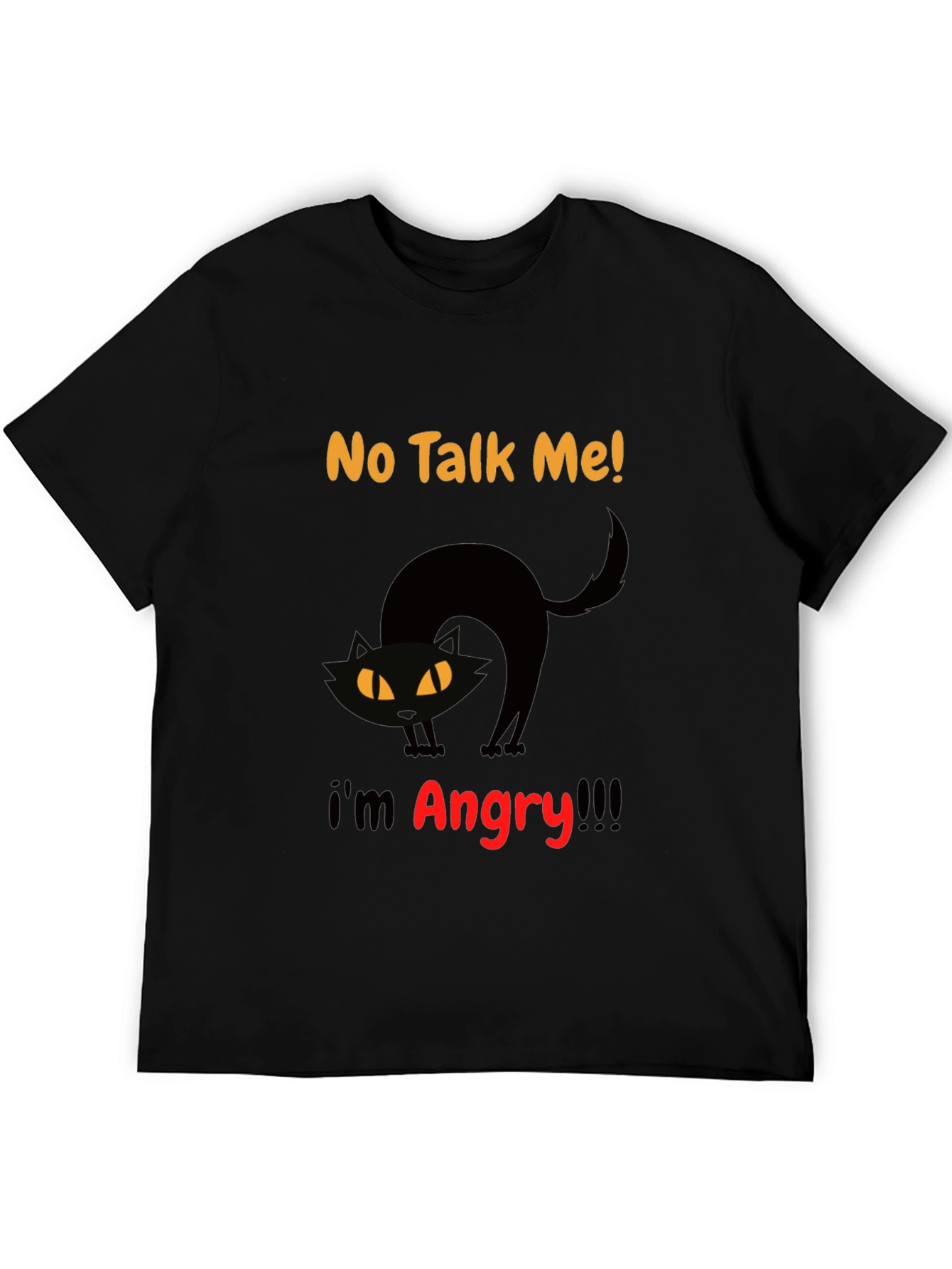 Angry Cat Graphic Tee - No Talk Me!