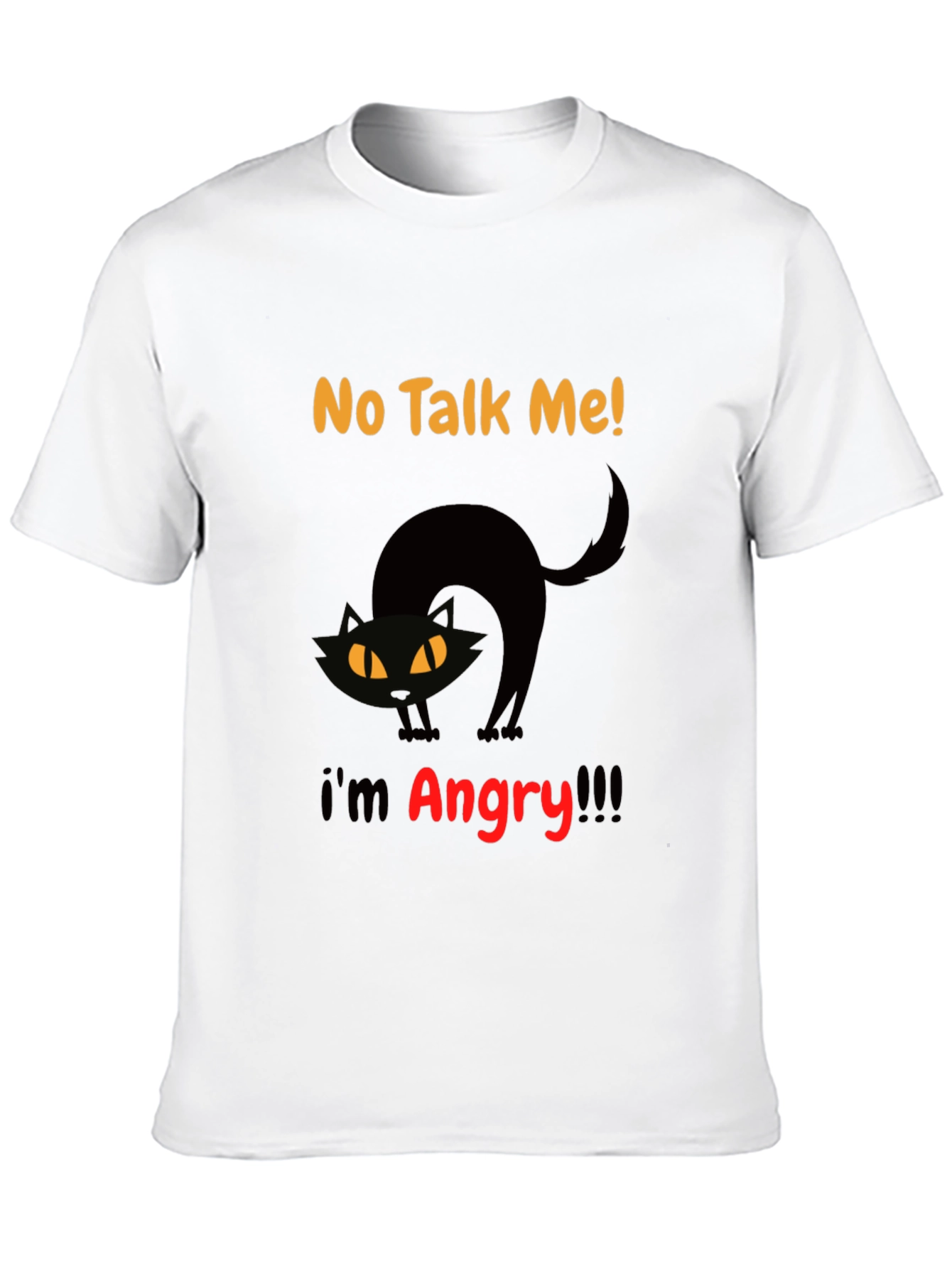 Angry Cat Graphic Tee - No Talk Me!