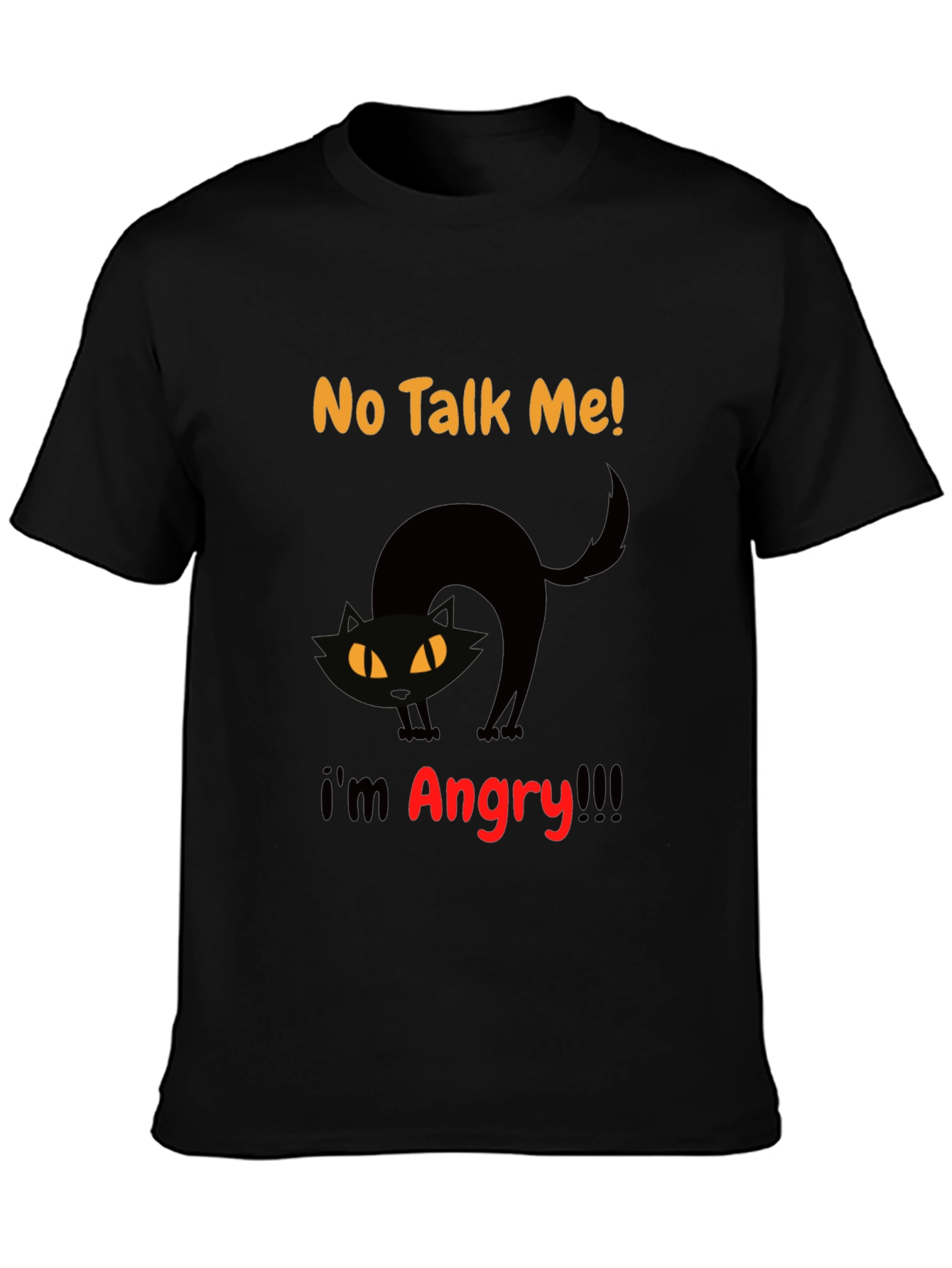 Angry Cat Graphic Tee - No Talk Me!