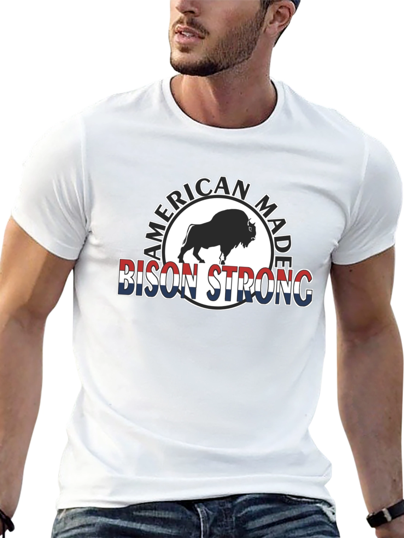 Bison Strong American Made Graphic Tee