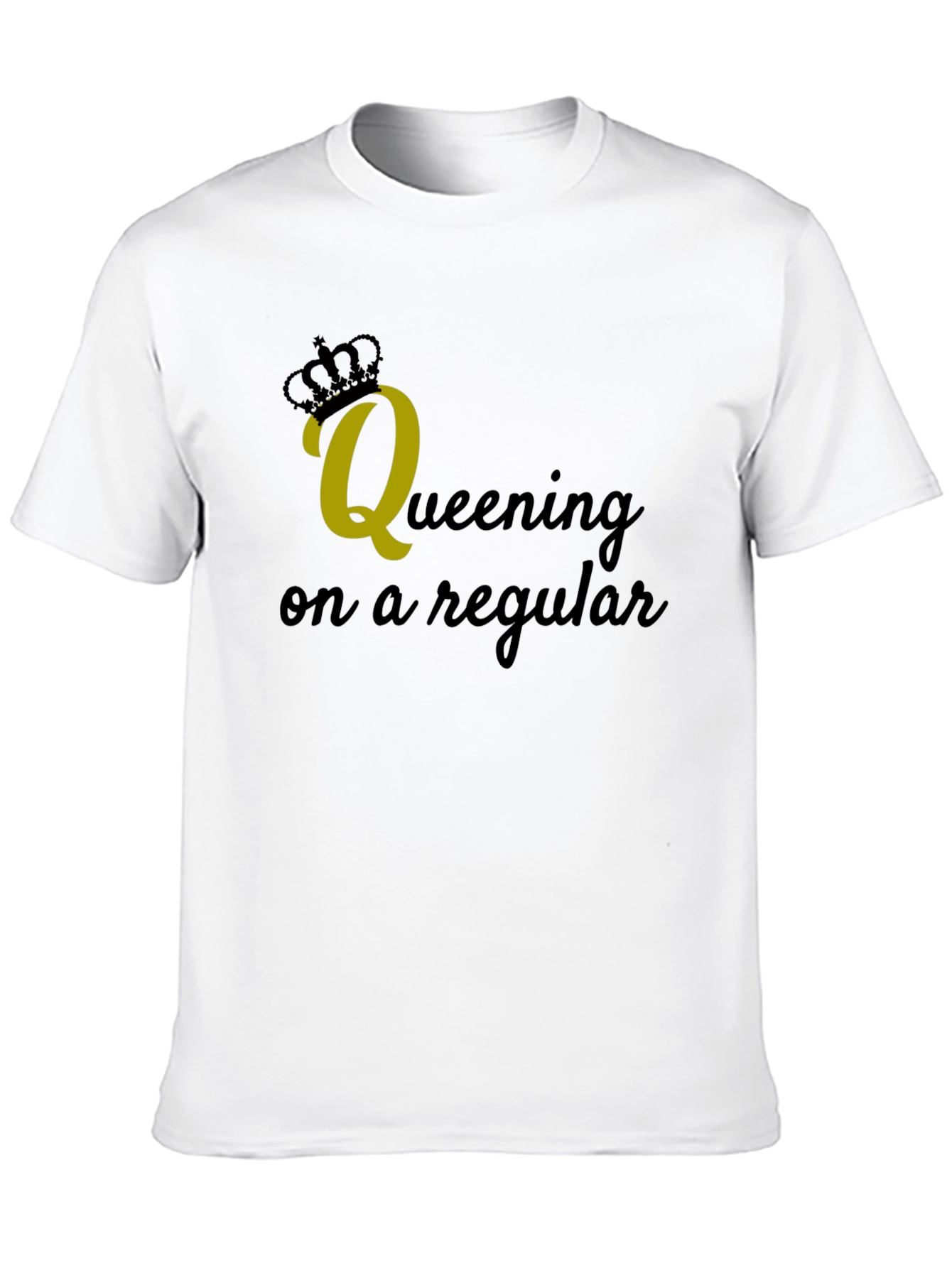 Queening on a Regular Black Graphic Tee