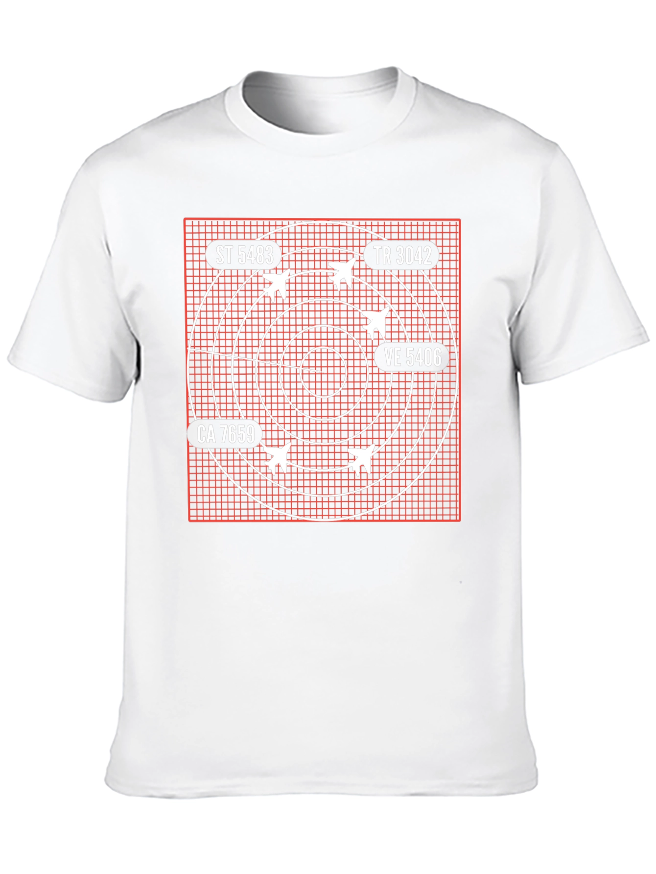 Radar Screen Aircraft Black T-Shirt