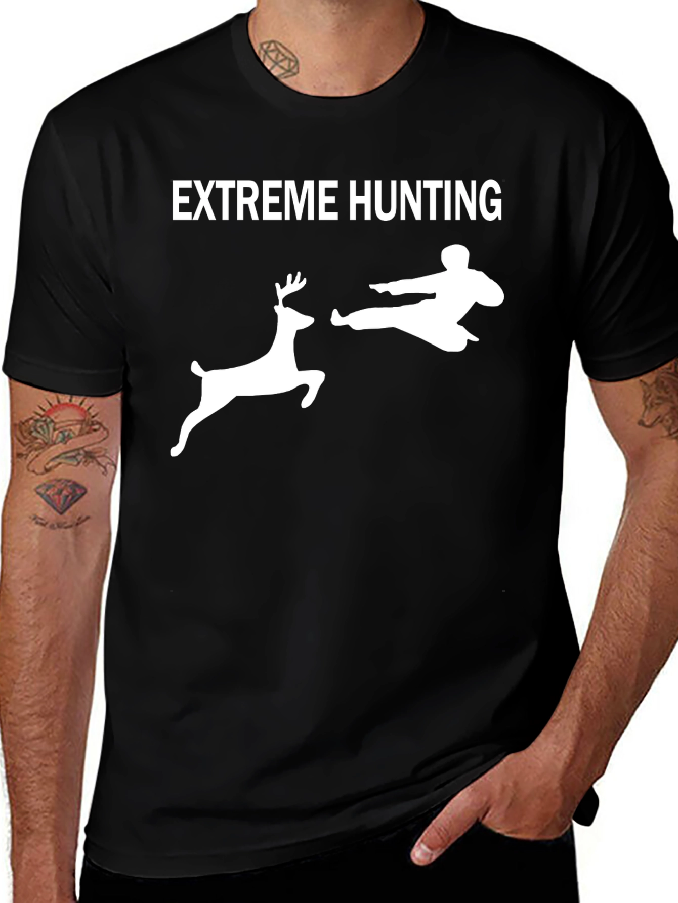 Extreme Hunting Black Graphic Tee