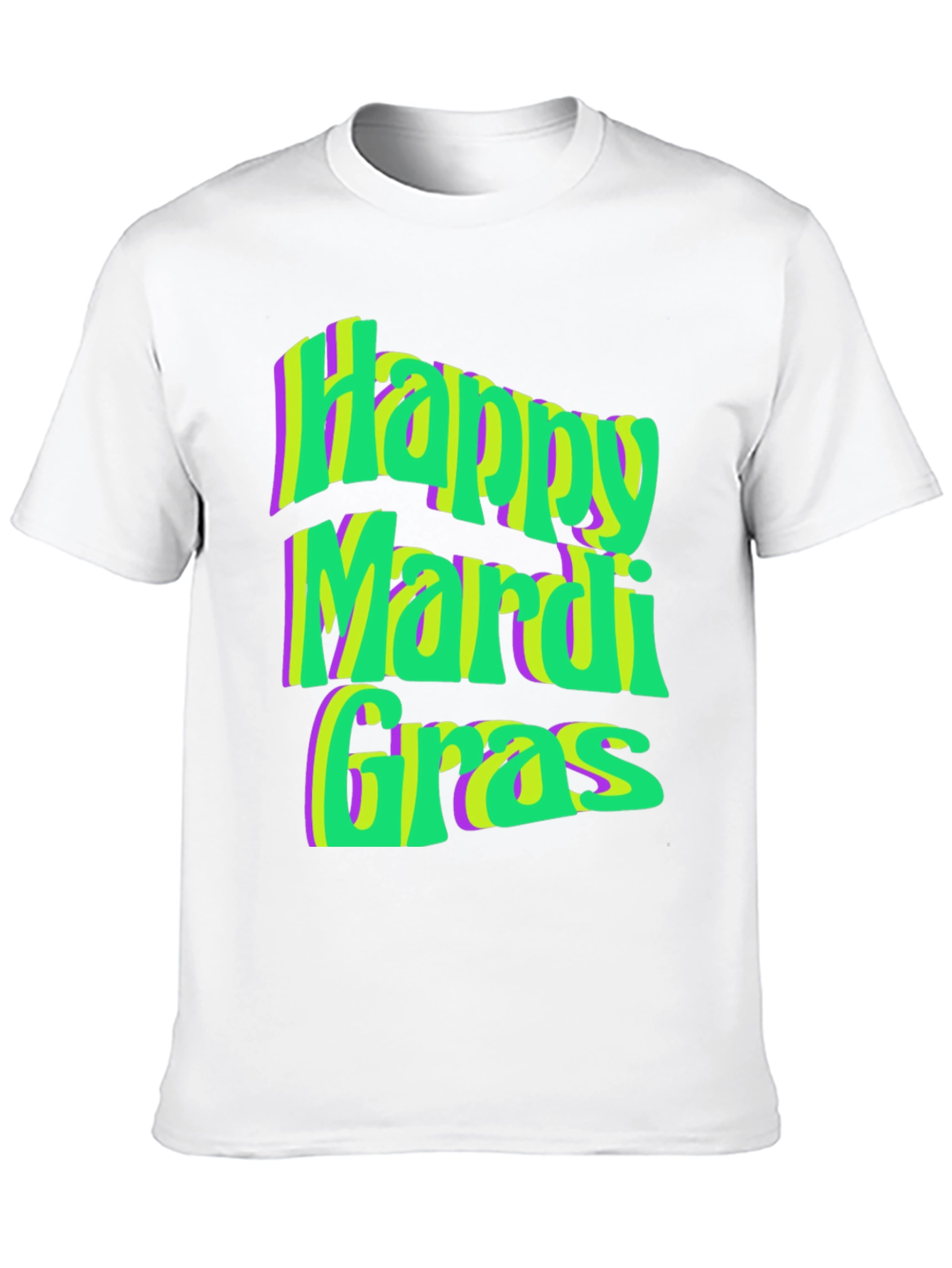 Happy Mardi Gras T-Shirt - Festive Graphic Tee