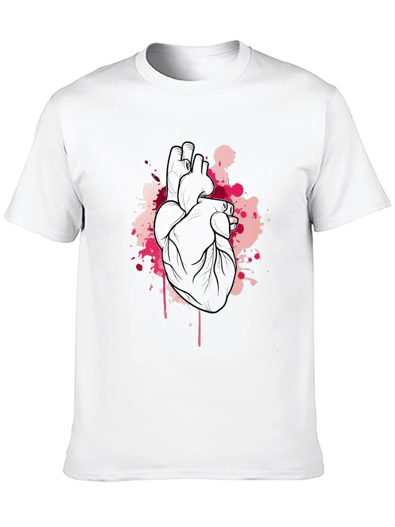 Anatomical Heart Black Tee - Artistic Design