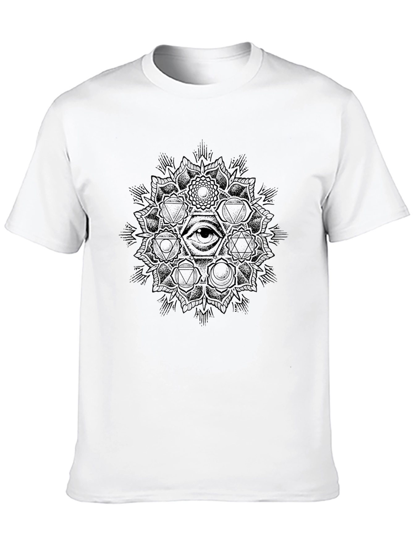 Mystic Eye Mandala Mens Black T-Shirt