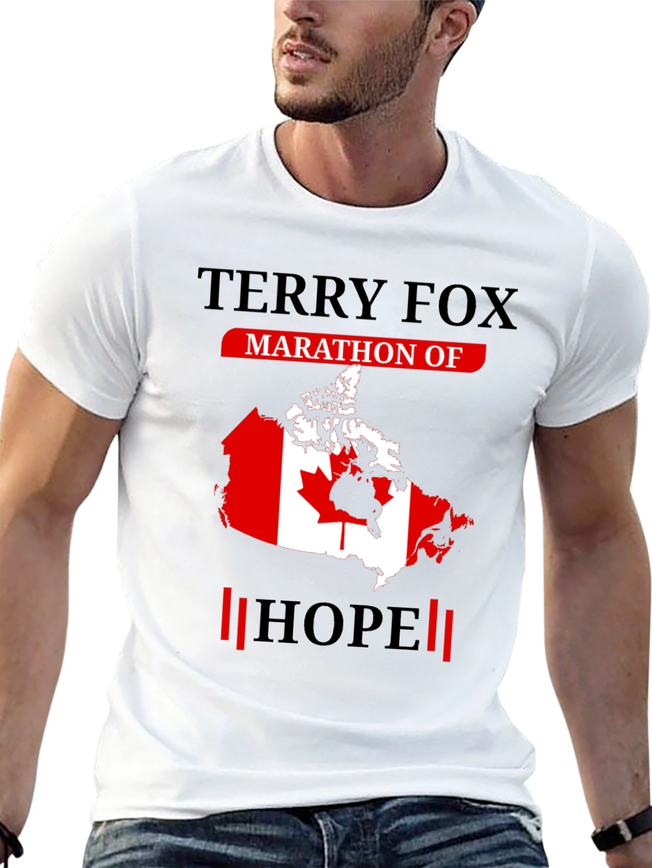 Terry Fox Marathon of Hope Black T-Shirt