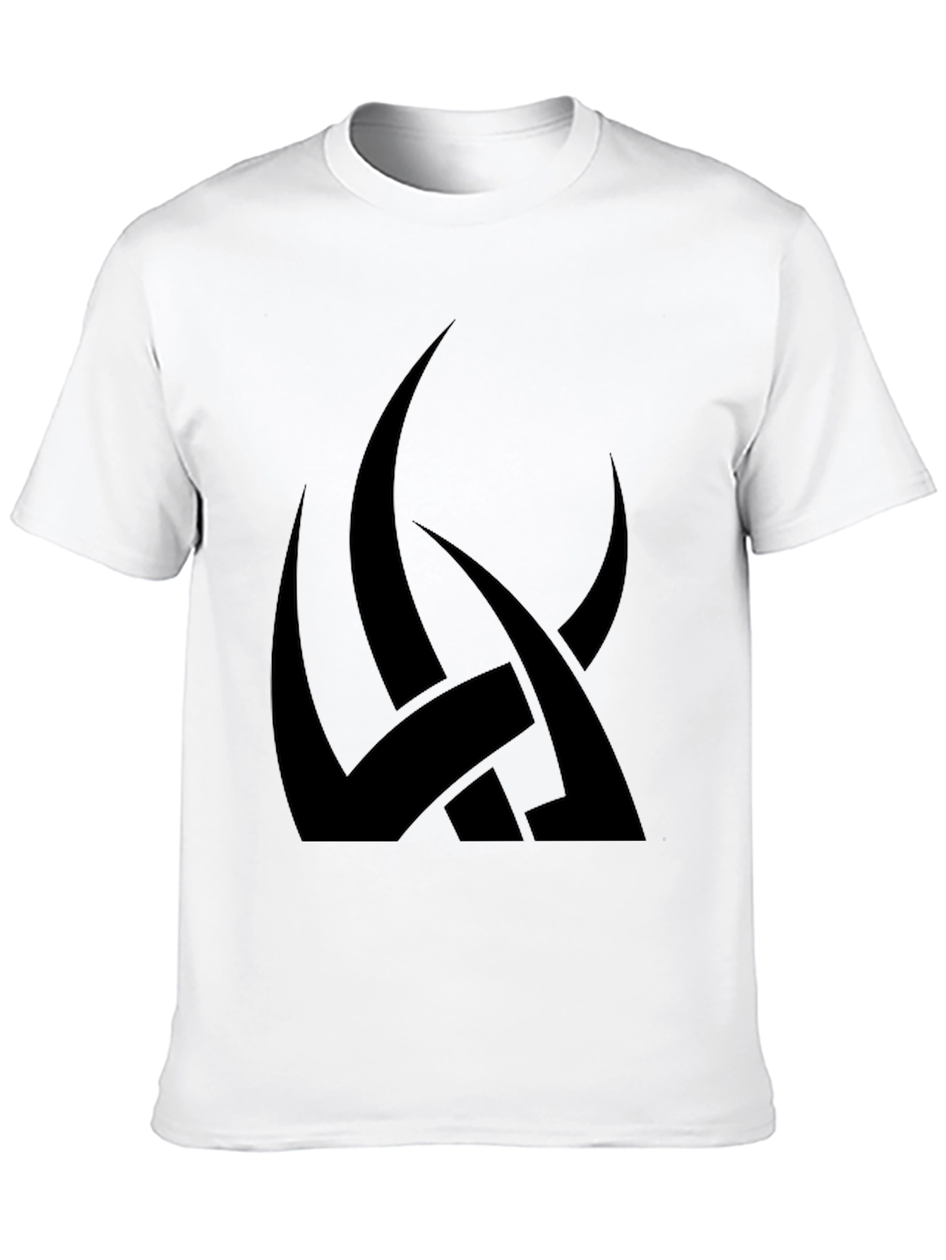 Mens Black Graphic Tee - Abstract Tribal Design