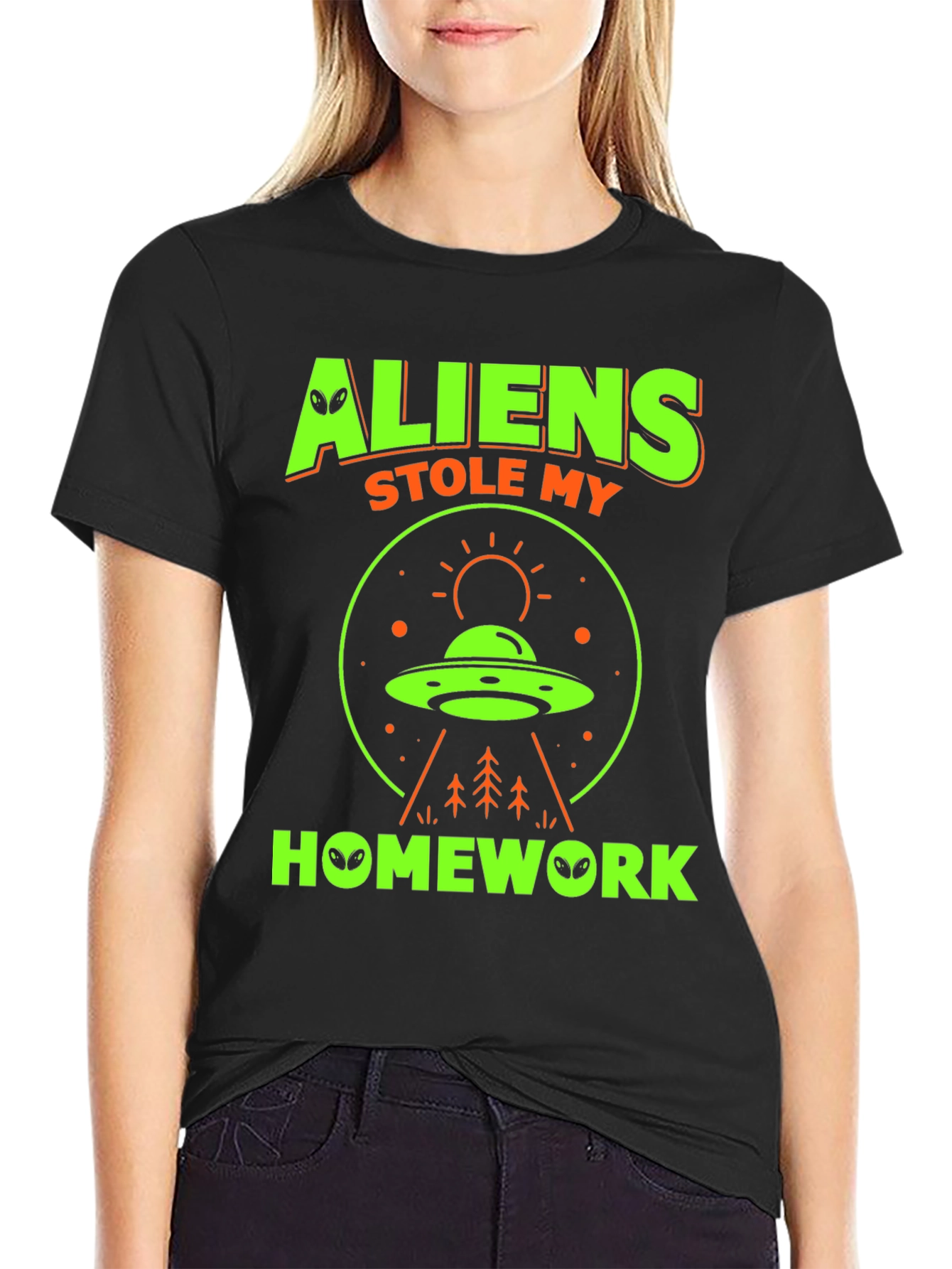 Aliens Stole My Homework Graphic Tee