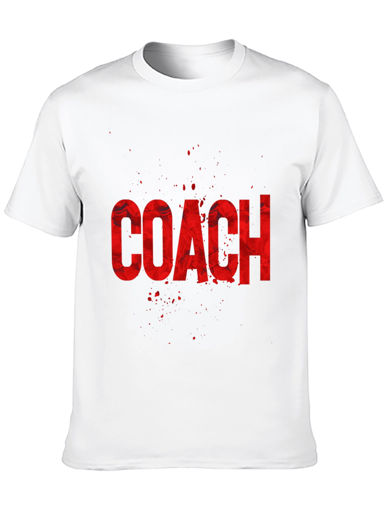 Coach Graphic T-Shirt - Red Text on Black Tee