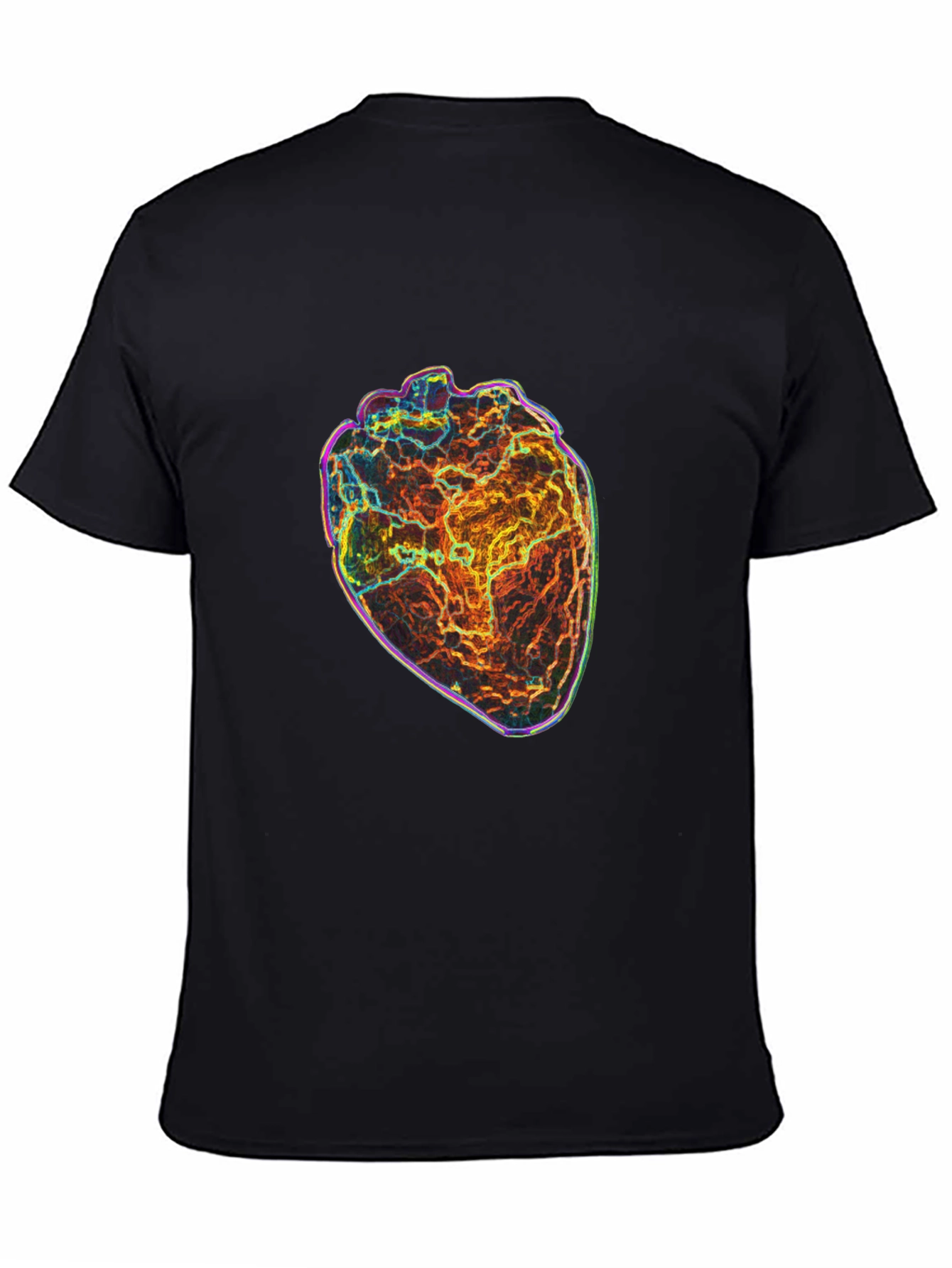 Anatomical Heart Graphic Print Black T-Shirt