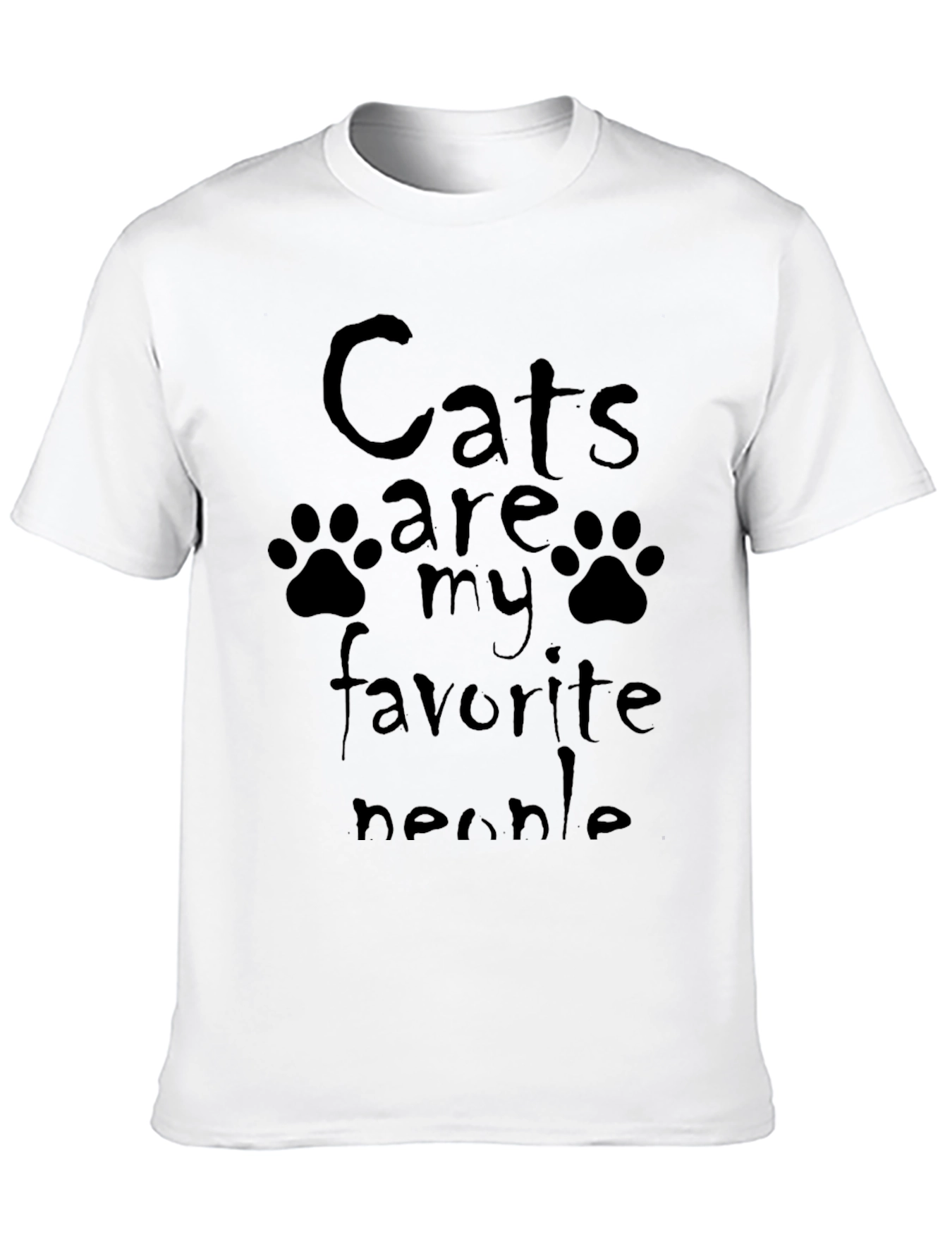 Cats Are My Favorite People Black T-Shirt