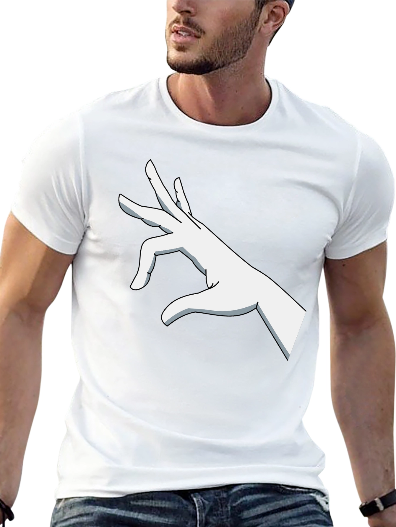 Graphic Hand Gesture Black T-Shirt