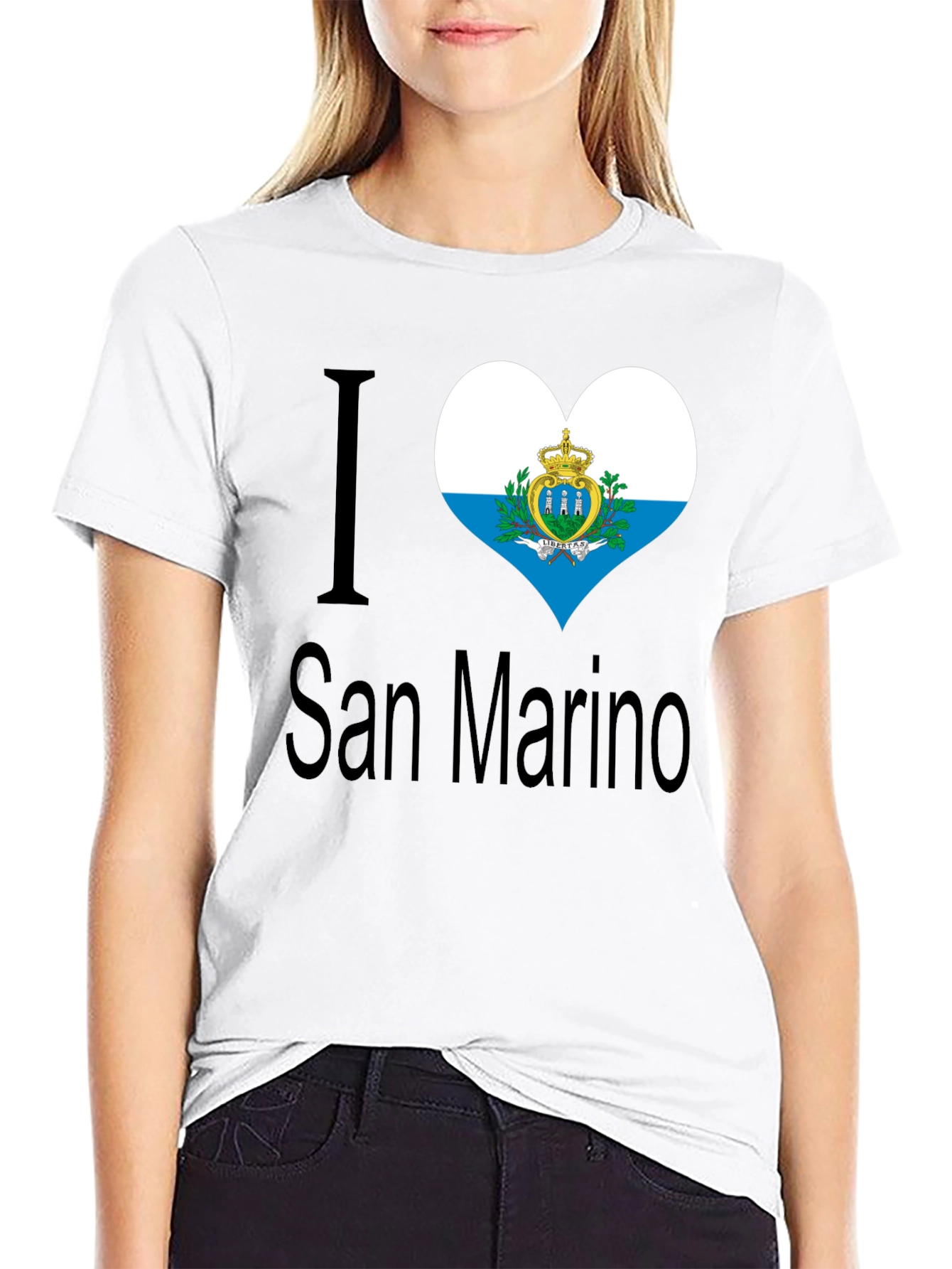 I Love San Marino Flag Heart T-Shirt