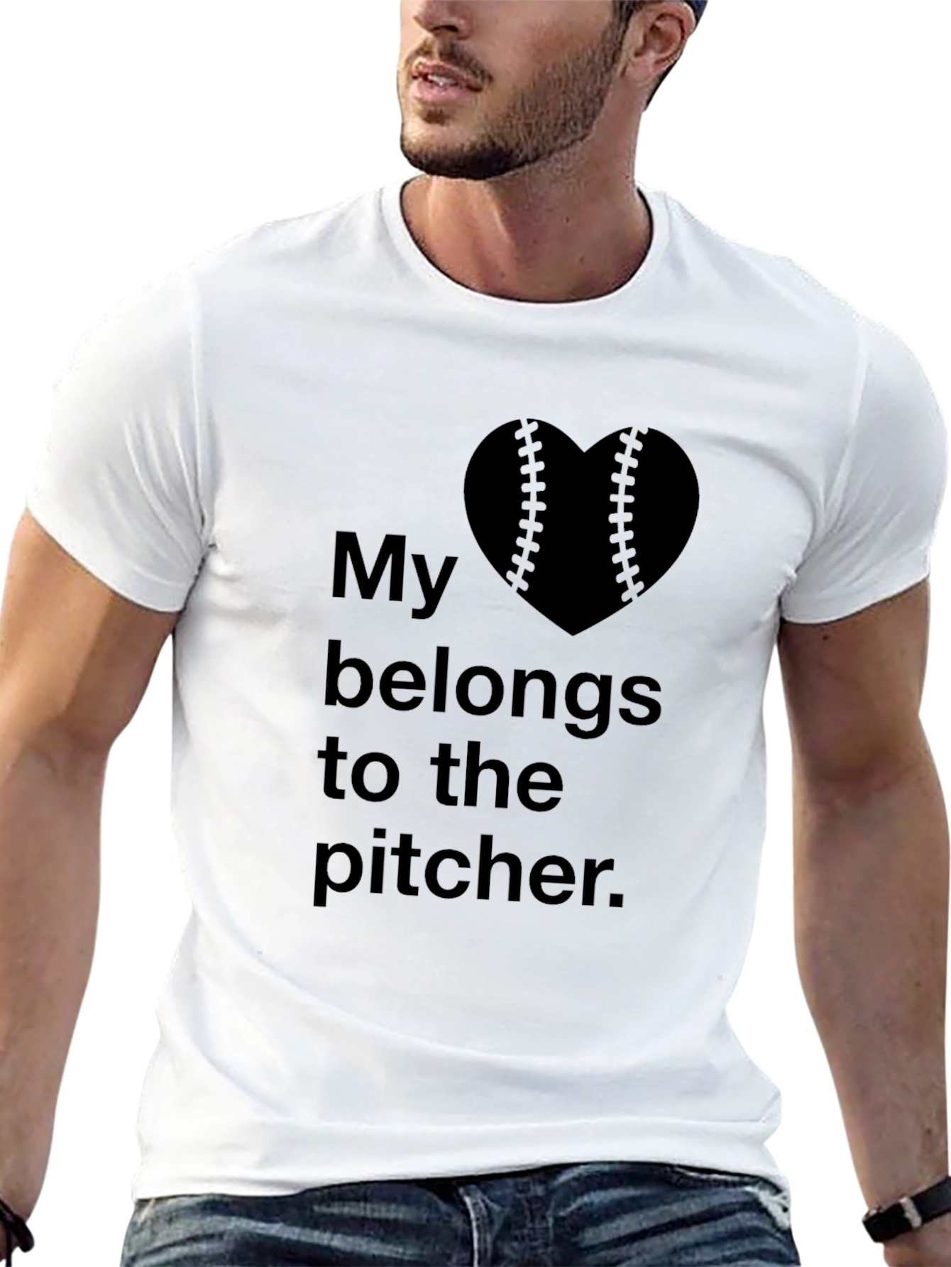 My Heart Belongs to the Pitcher T-Shirt